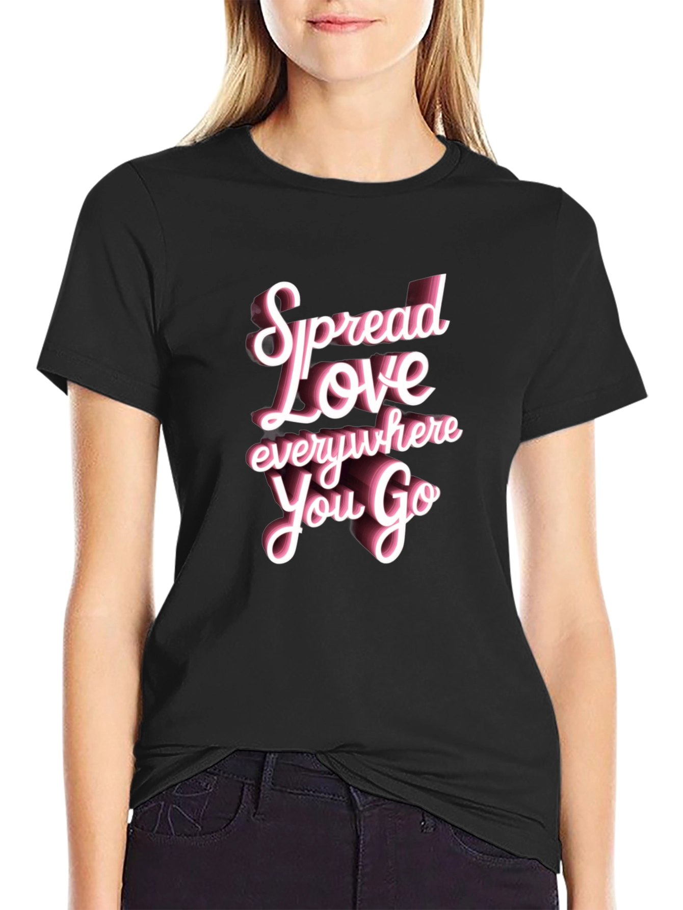 Spread Love Graphic Tee - Black