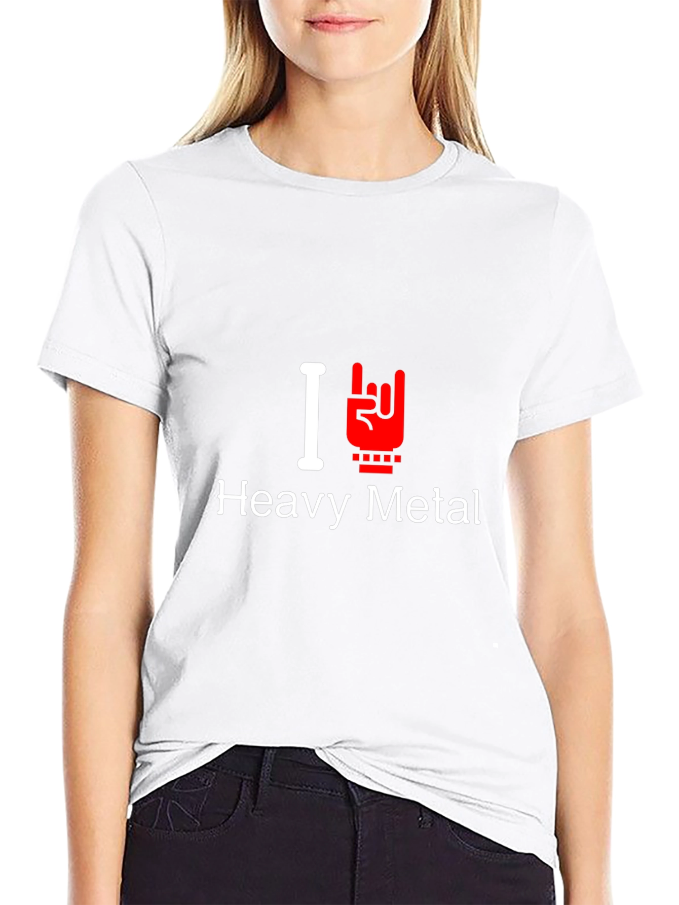 I Love Heavy Metal Black T-Shirt