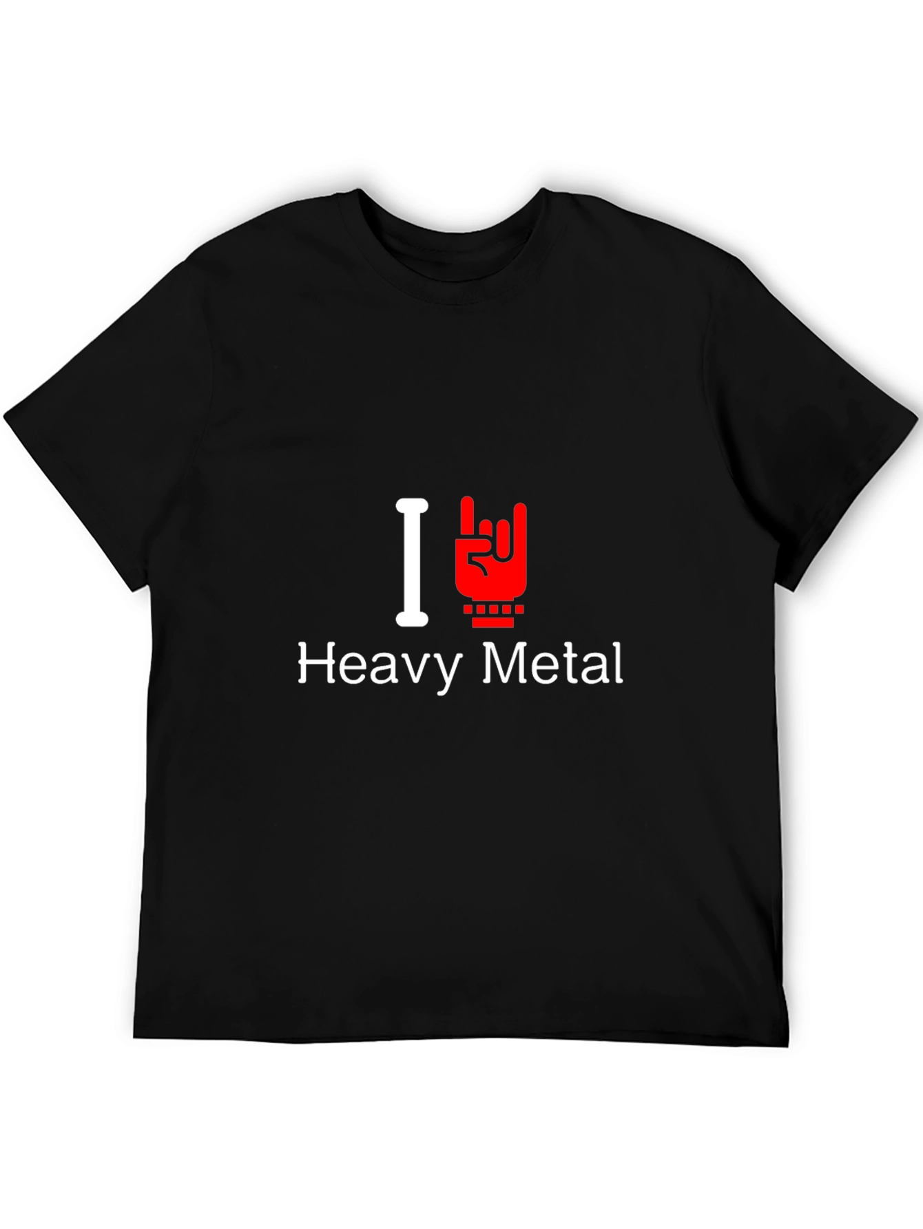 I Love Heavy Metal Black T-Shirt