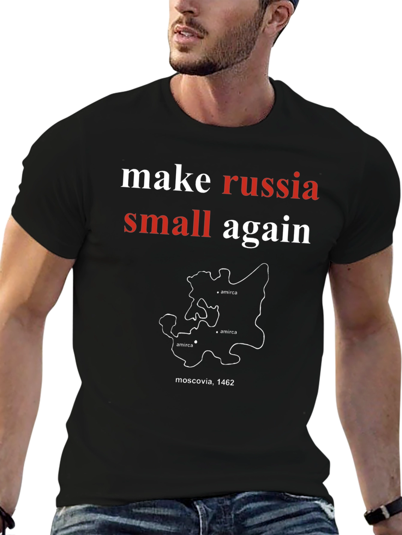 Make Russia Small Again T-Shirt - Black Cotton Tee