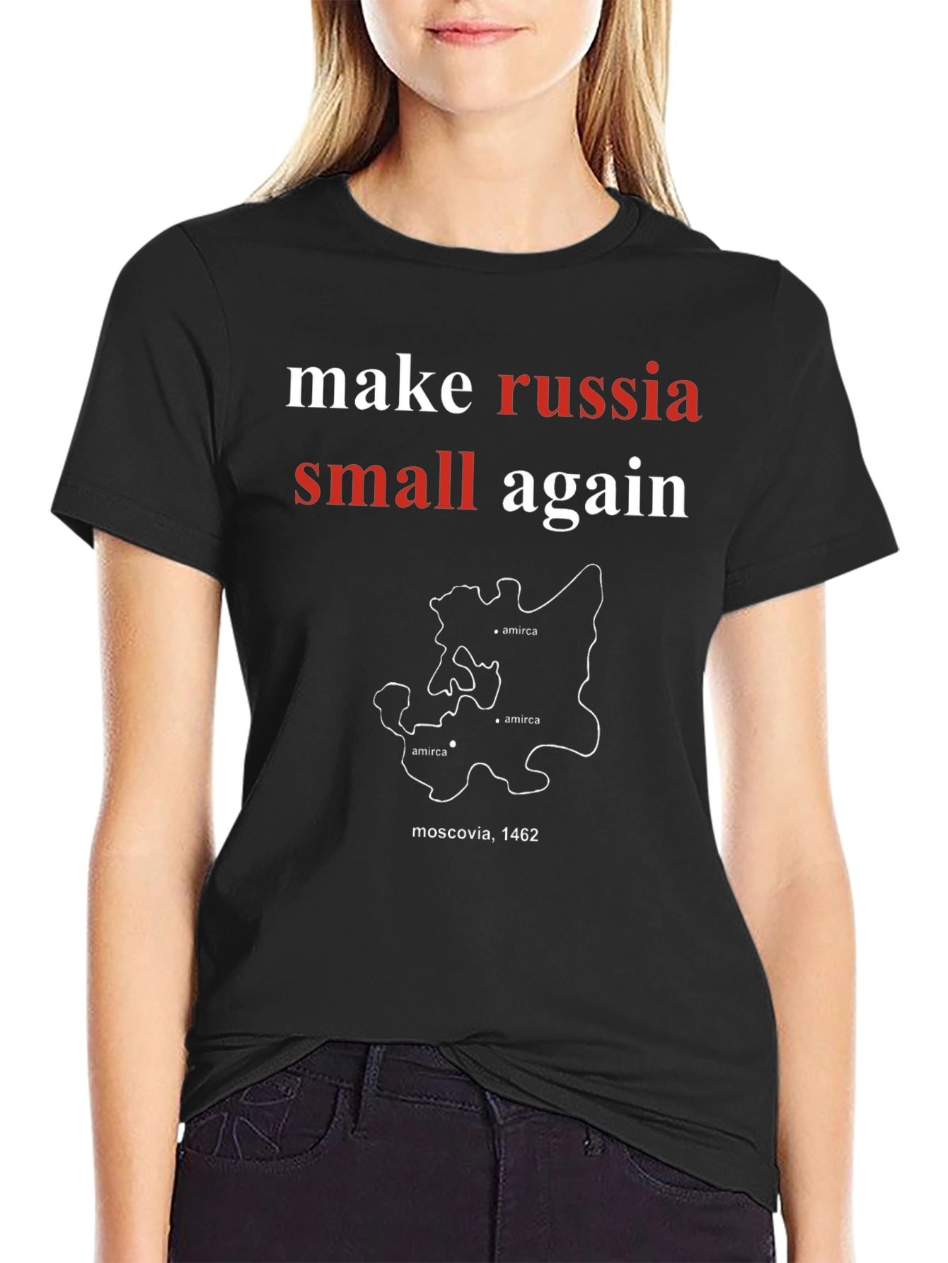 Make Russia Small Again T-Shirt - Black Cotton Tee