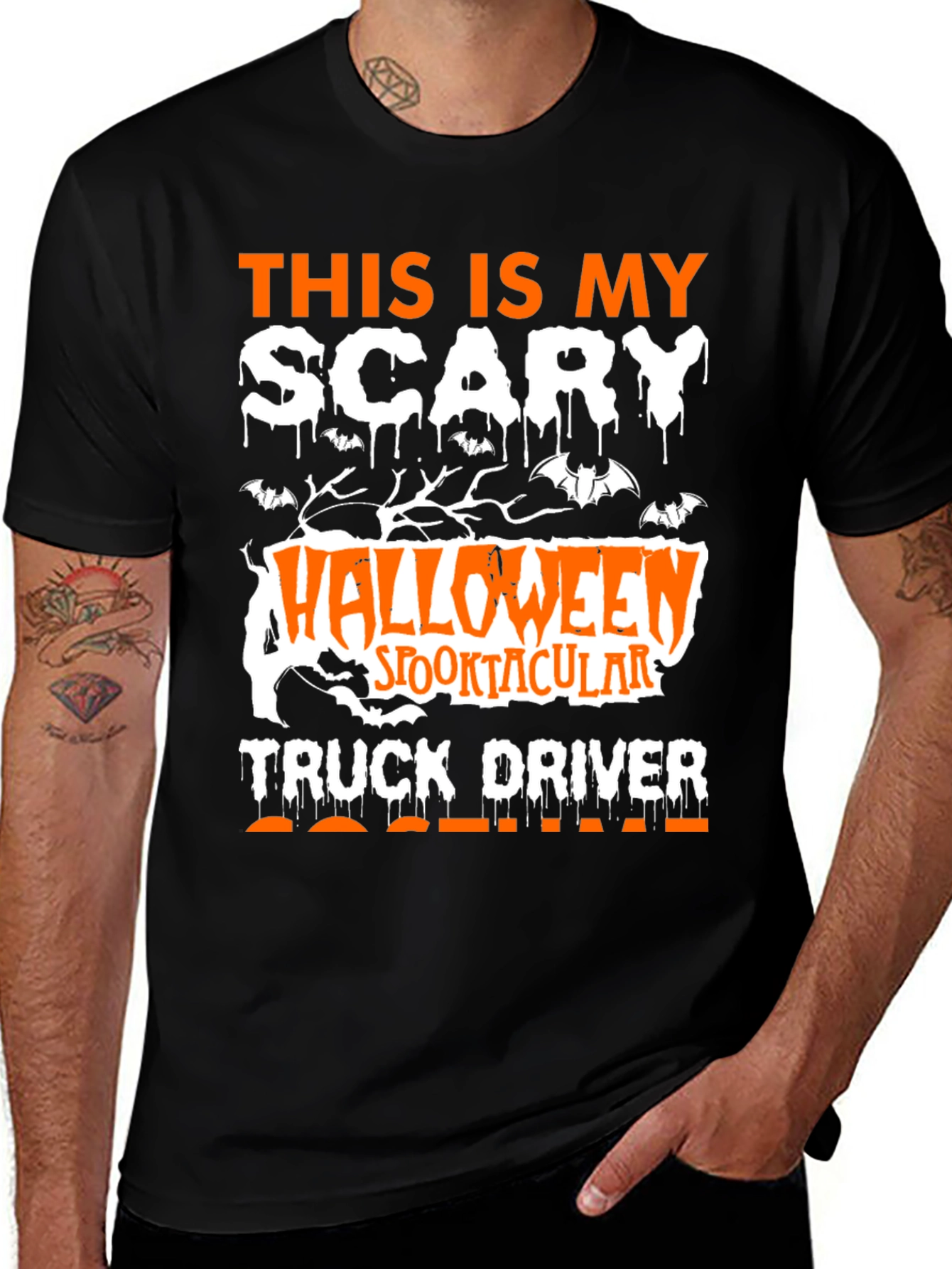 Scary Halloween Truck Driver T-Shirt