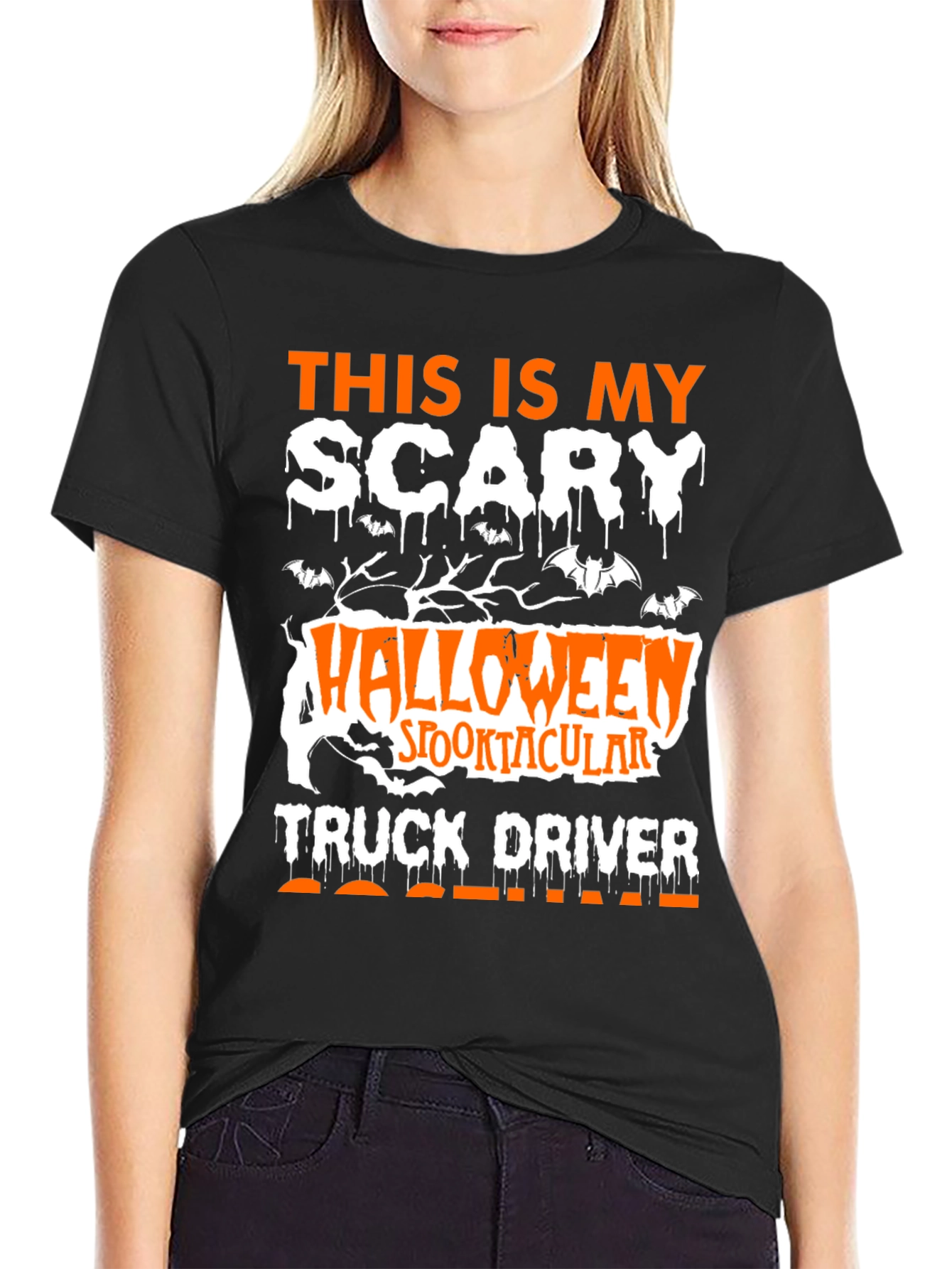 Scary Halloween Truck Driver T-Shirt