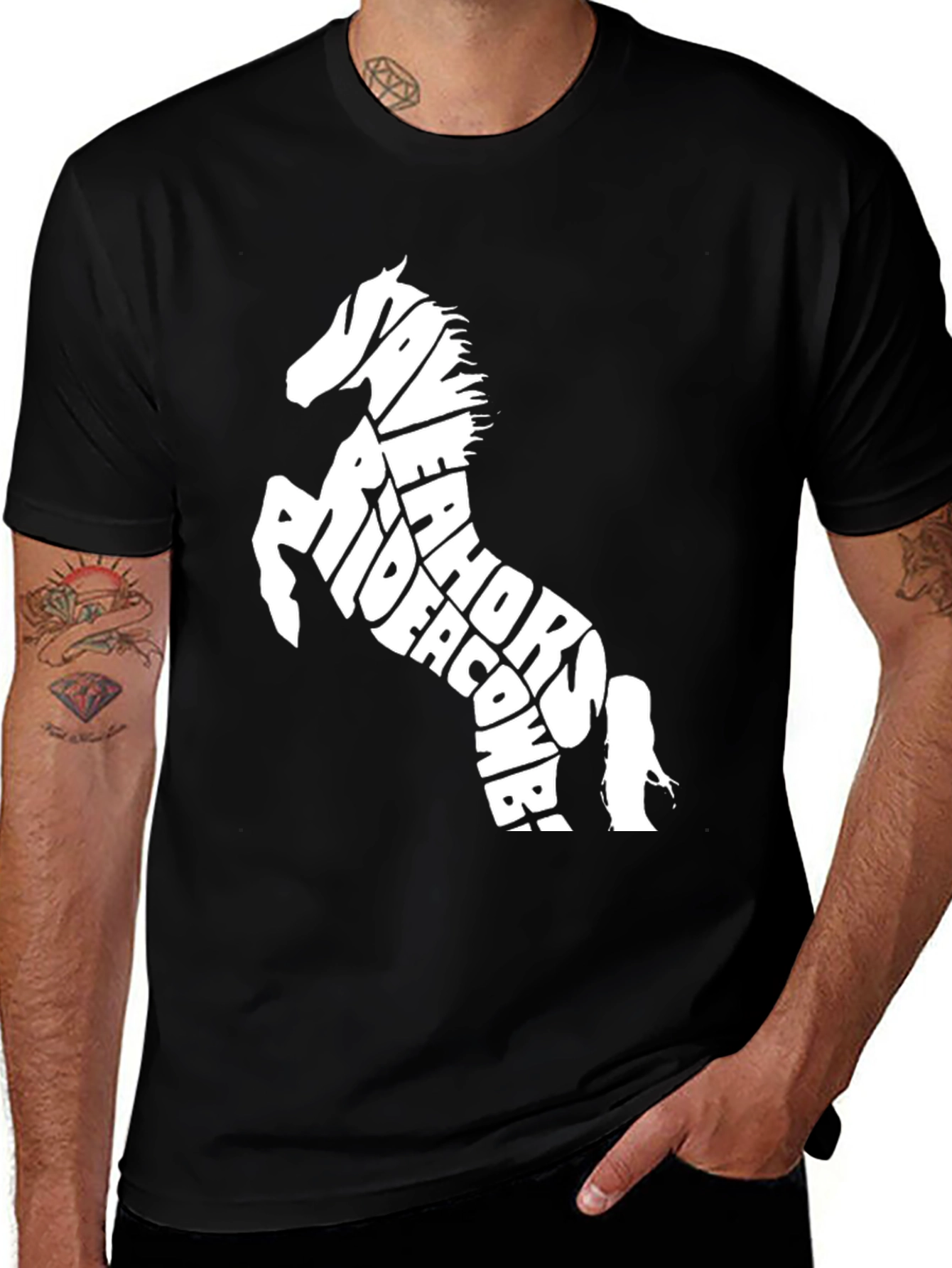 Black Horse Rider T-Shirt