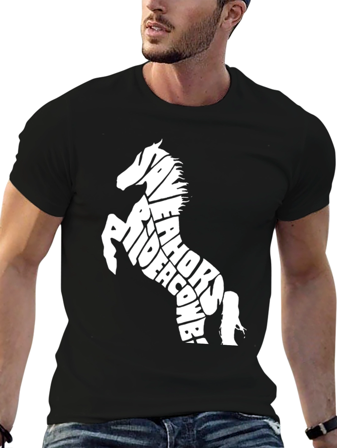 Black Horse Rider T-Shirt