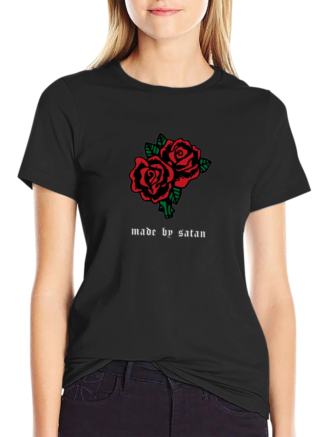 Made By Satan Roses Graphic T-Shirt