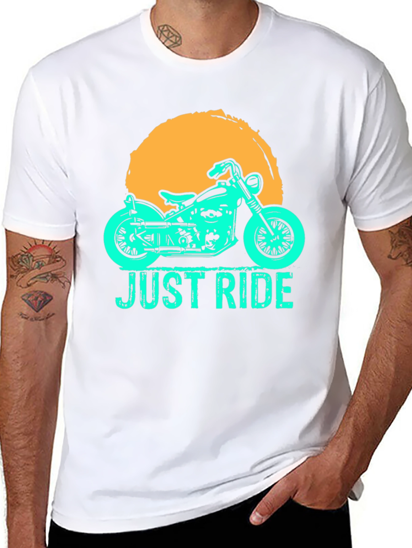 Just Ride Motorcycle Graphic T-Shirt