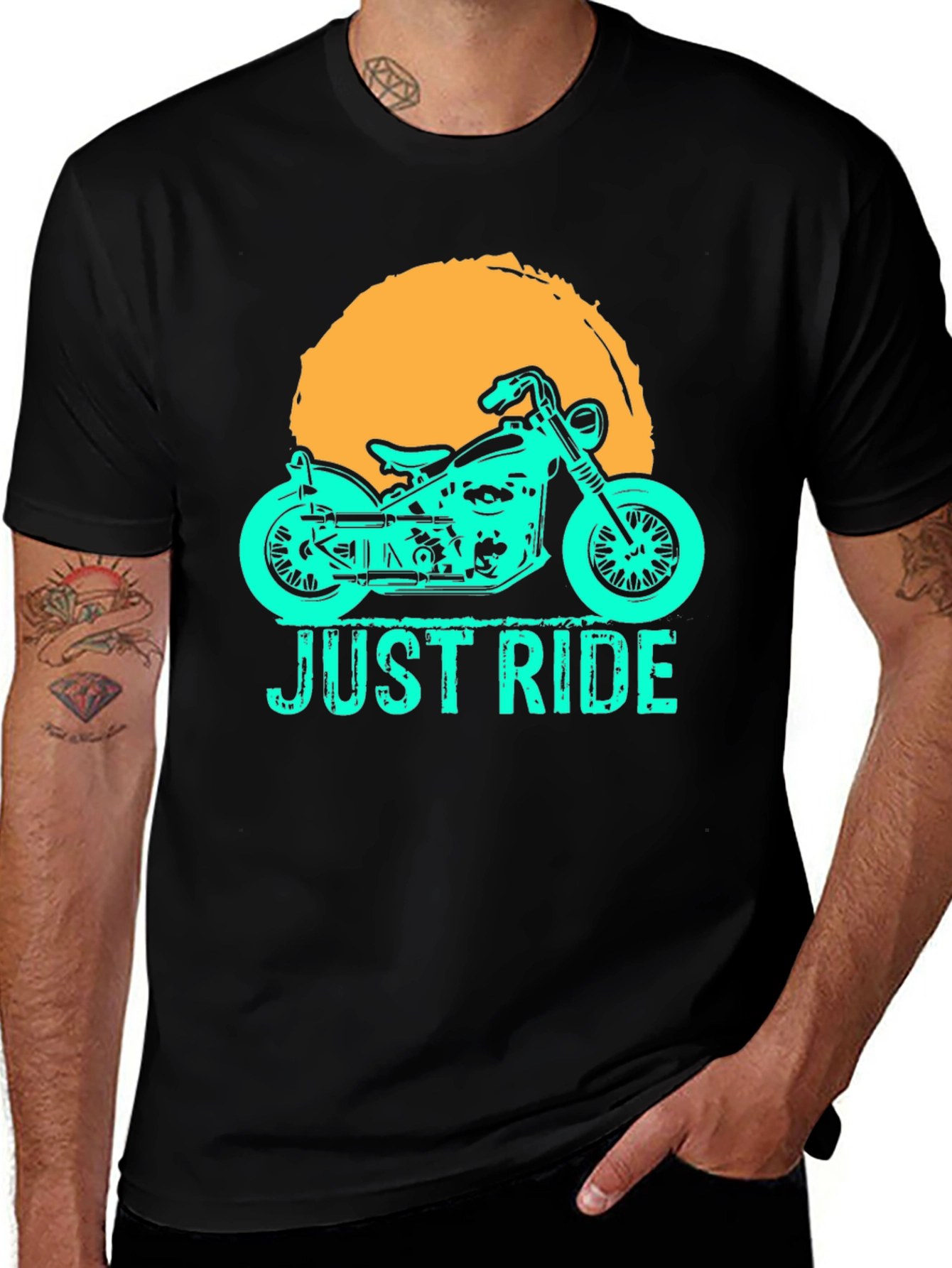 Just Ride Motorcycle Graphic T-Shirt