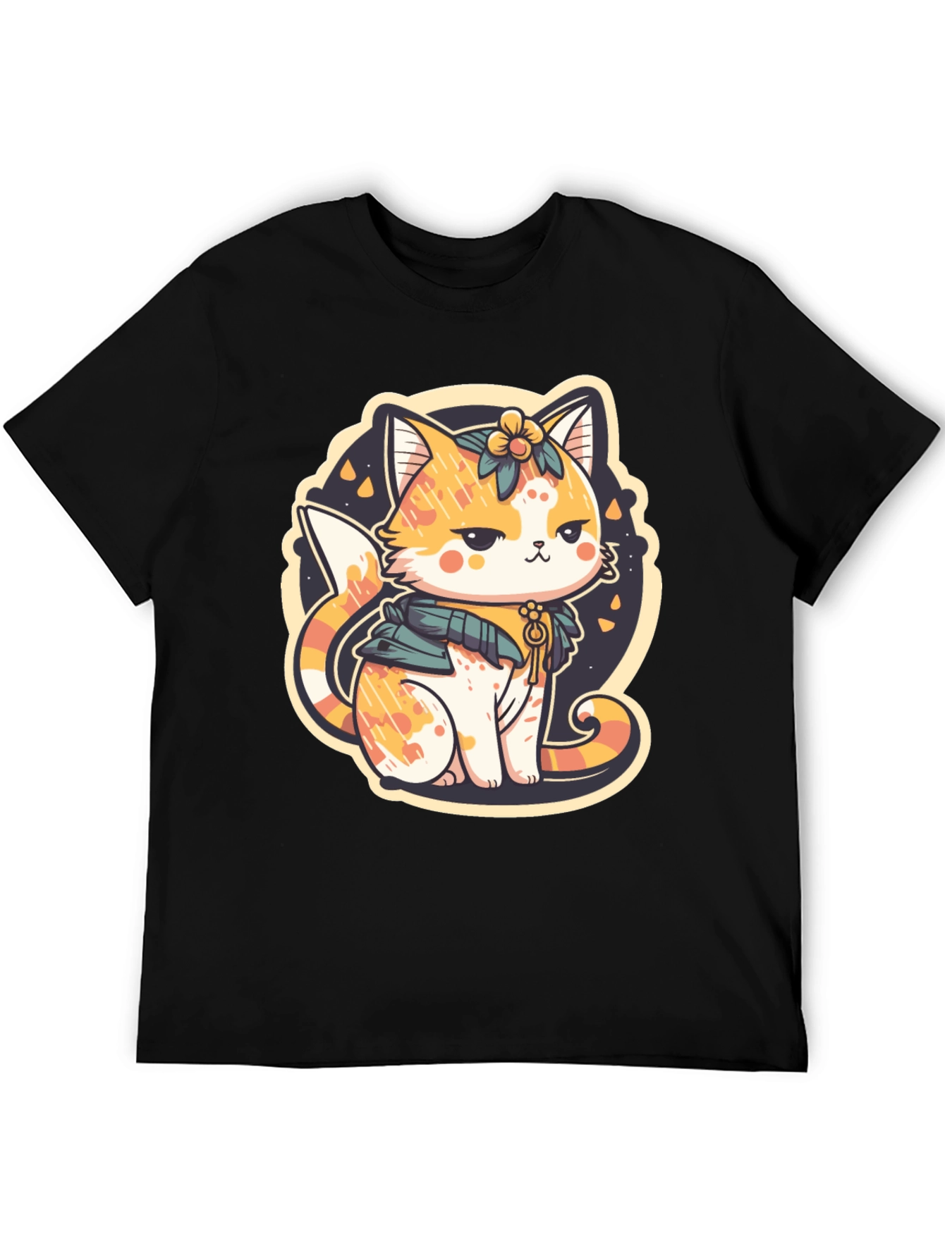 Cute Cat Graphic Tee - Whimsical Kitten Design