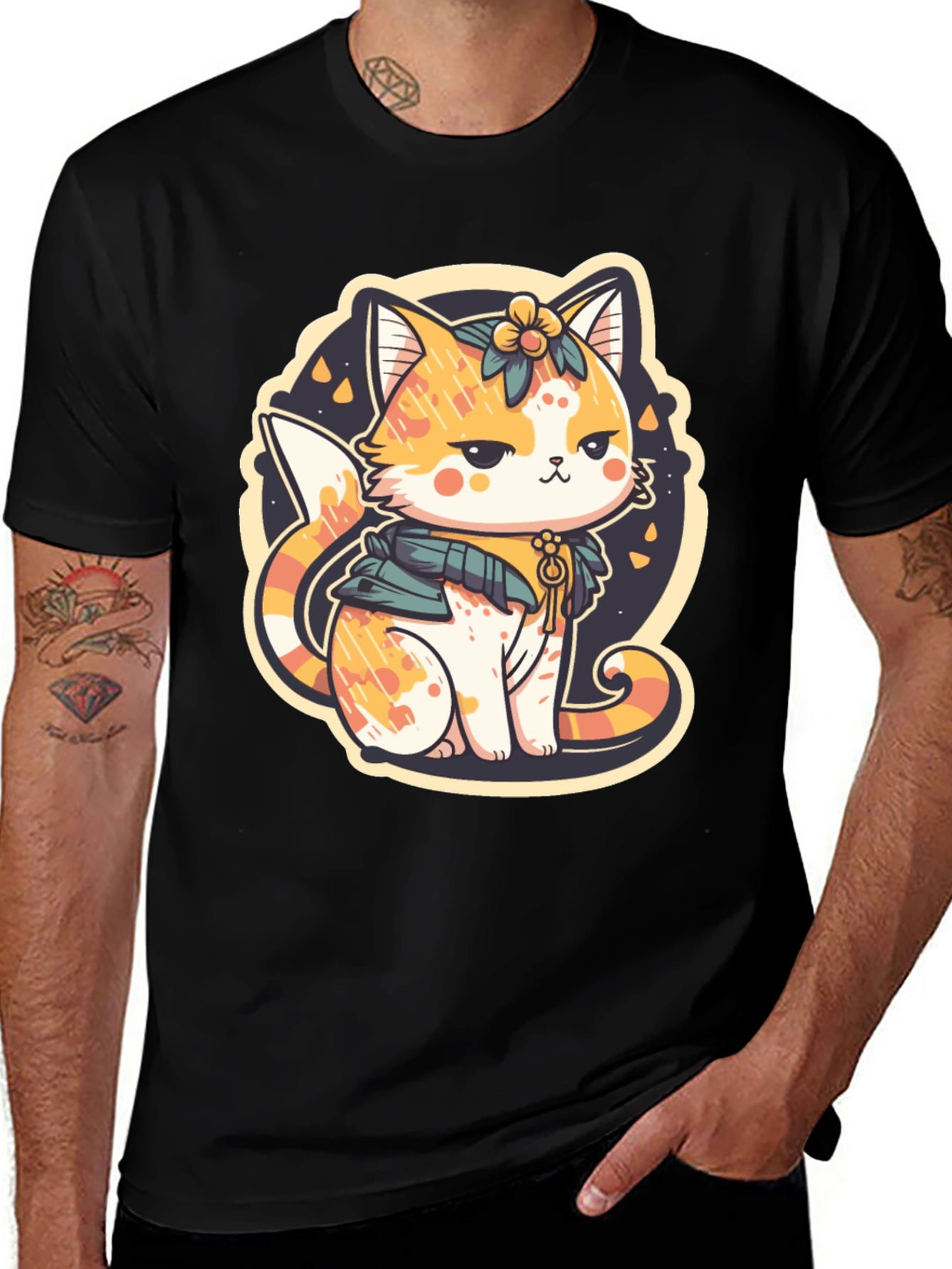 Cute Cat Graphic Tee - Whimsical Kitten Design