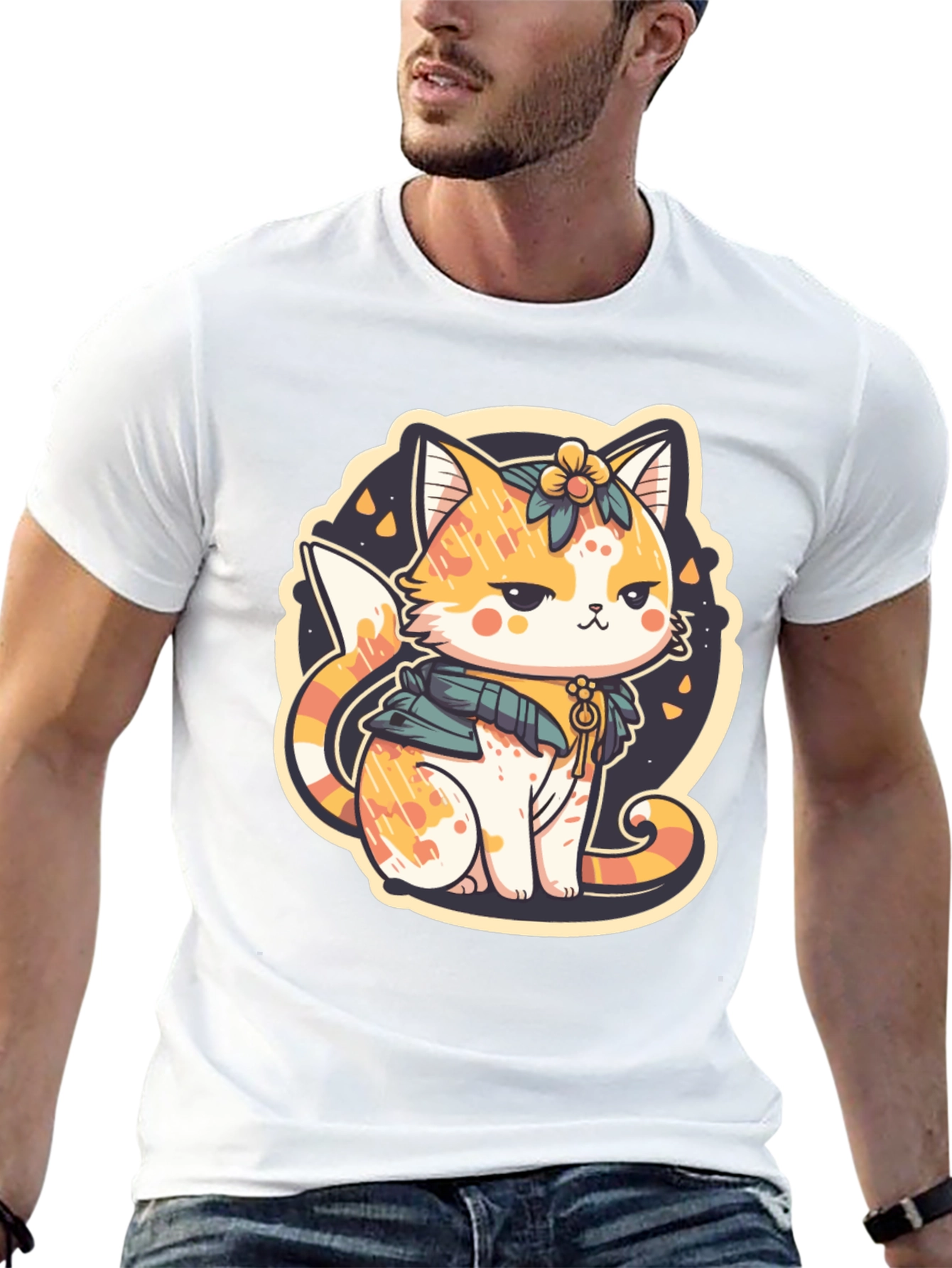 Cute Cat Graphic Tee - Whimsical Kitten Design