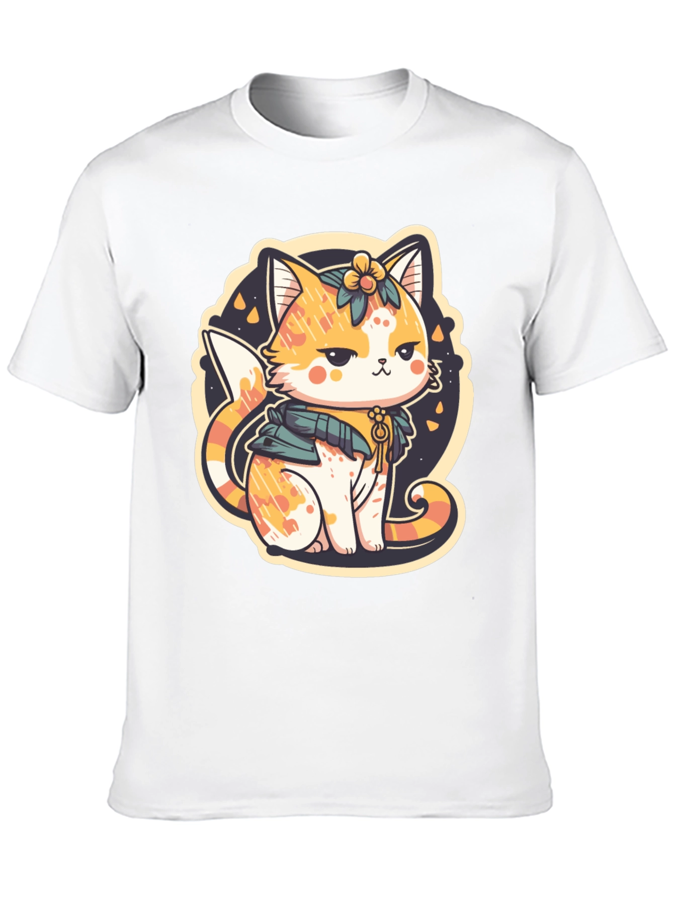 Cute Cat Graphic Tee - Whimsical Kitten Design