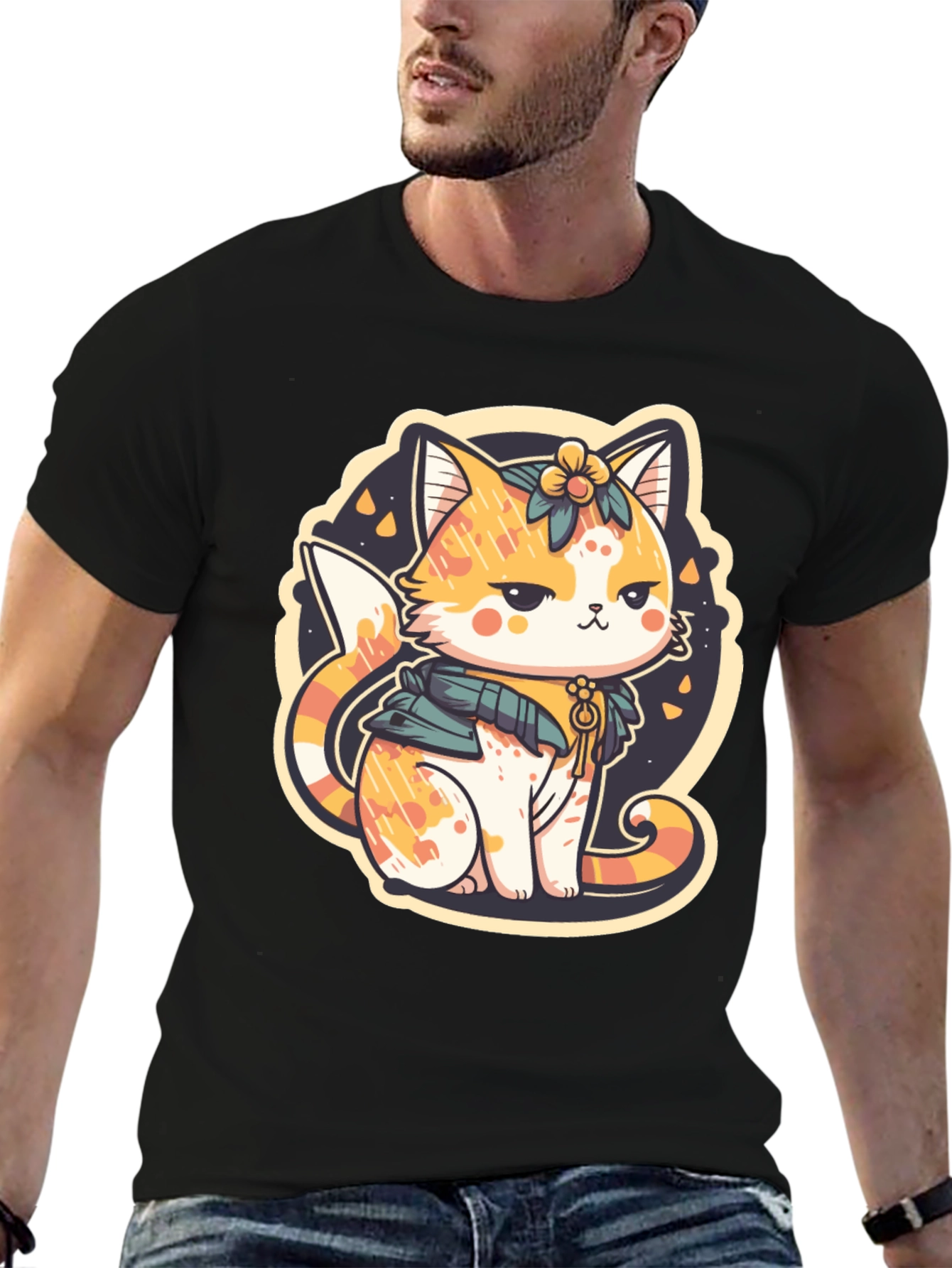 Cute Cat Graphic Tee - Whimsical Kitten Design