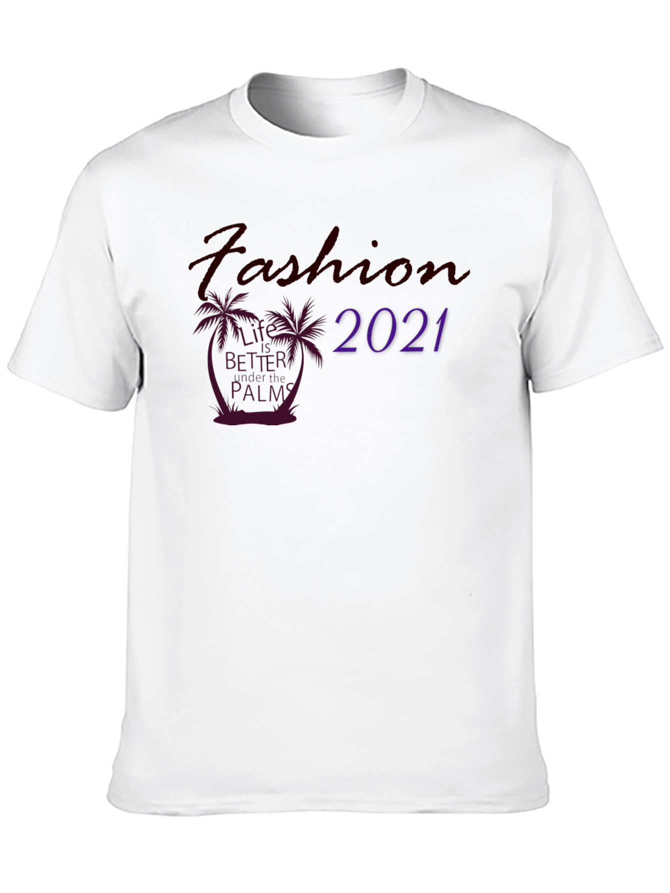 Fashion 2021 Palm T-Shirt - Stylish Black Tee