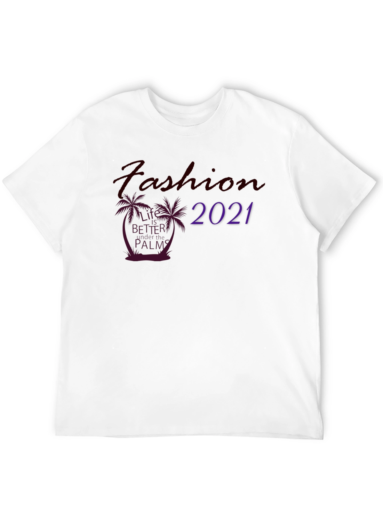 Fashion 2021 Palm T-Shirt - Stylish Black Tee