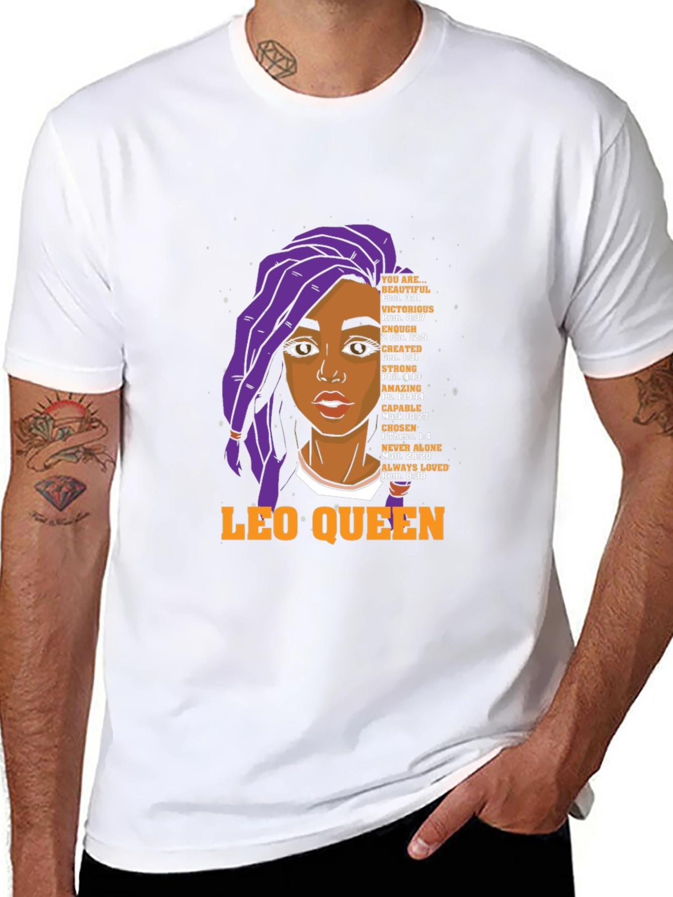Leo Queen Graphic T-Shirt - Black