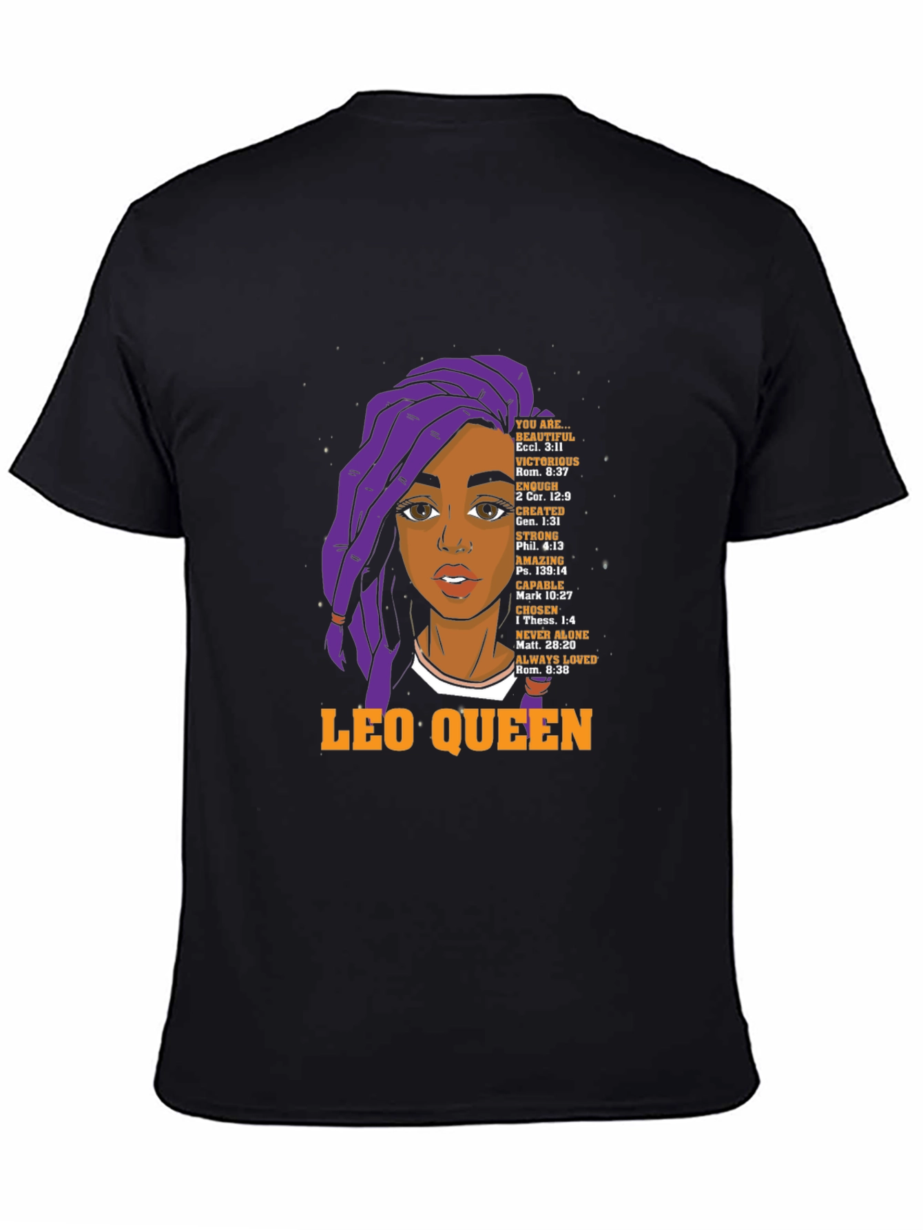 Leo Queen Graphic T-Shirt - Black