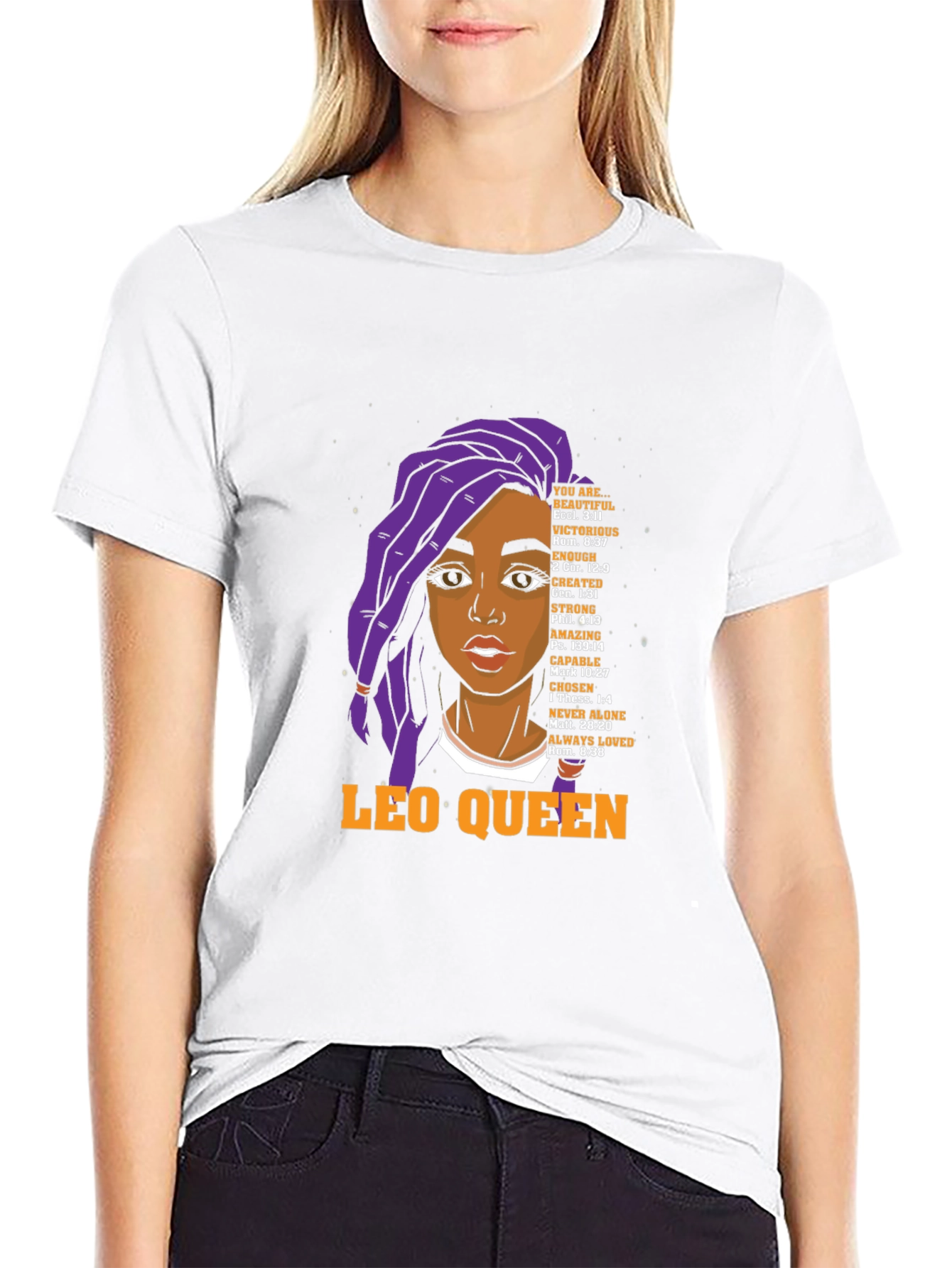 Leo Queen Graphic T-Shirt - Black