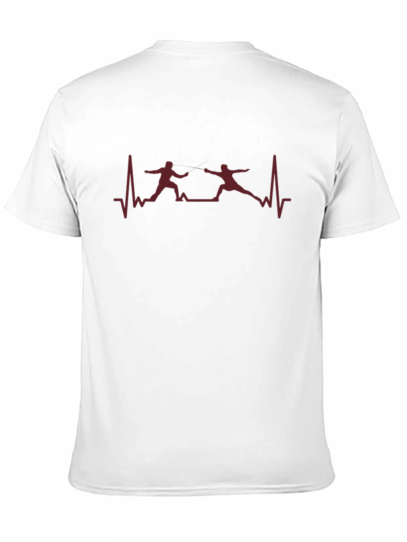 Fencing Heartbeat T-Shirt - Black