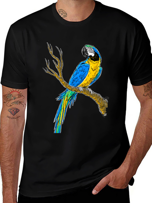 Parrot Graphic Black T-Shirt