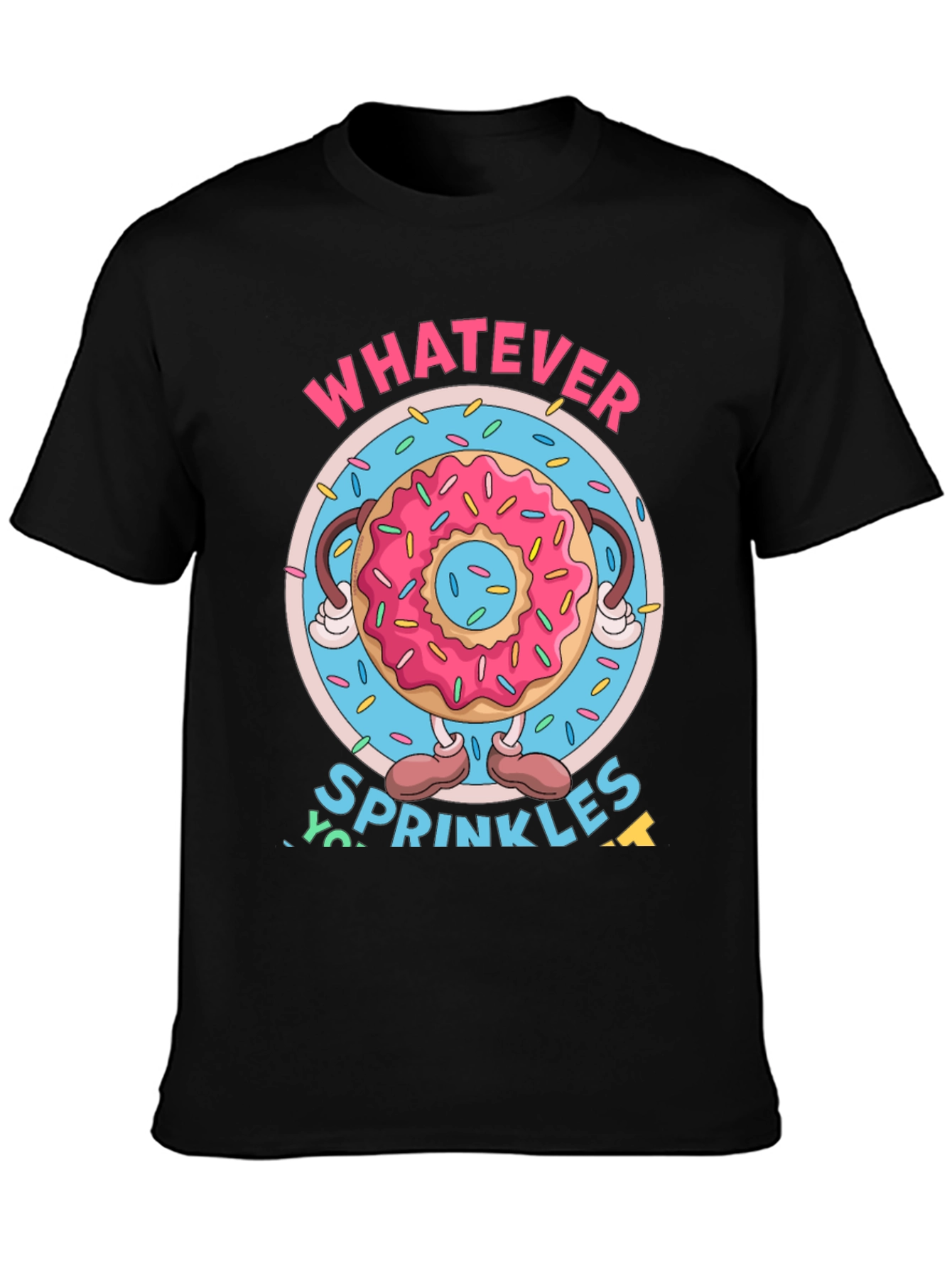 Funny Donut Sprinkles Graphic T-Shirt