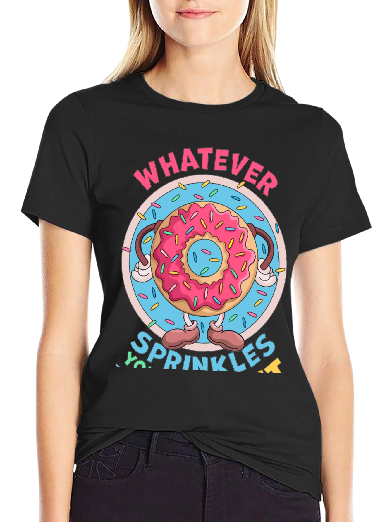 Funny Donut Sprinkles Graphic T-Shirt