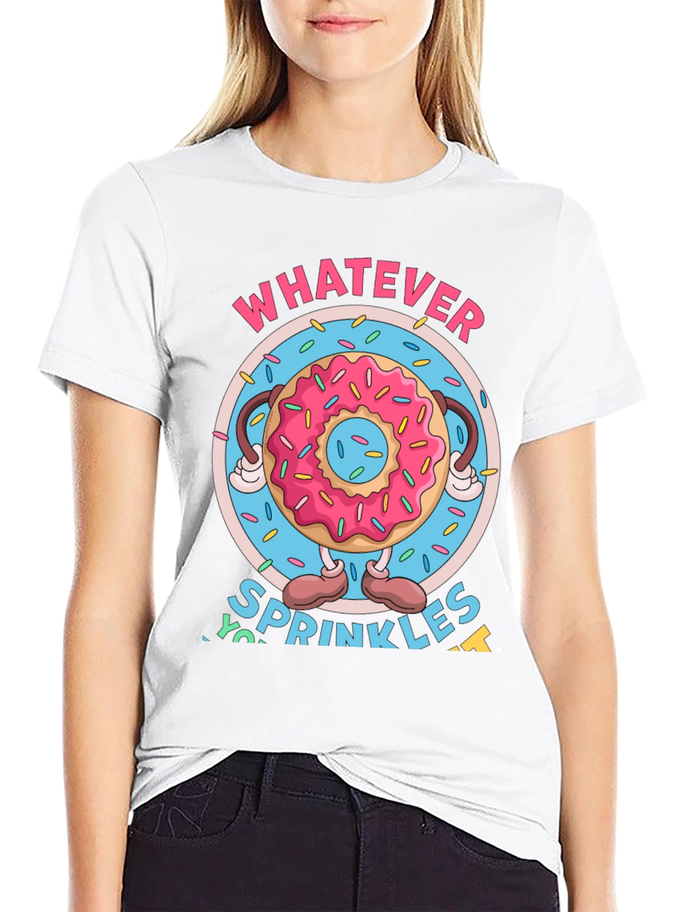 Funny Donut Sprinkles Graphic T-Shirt