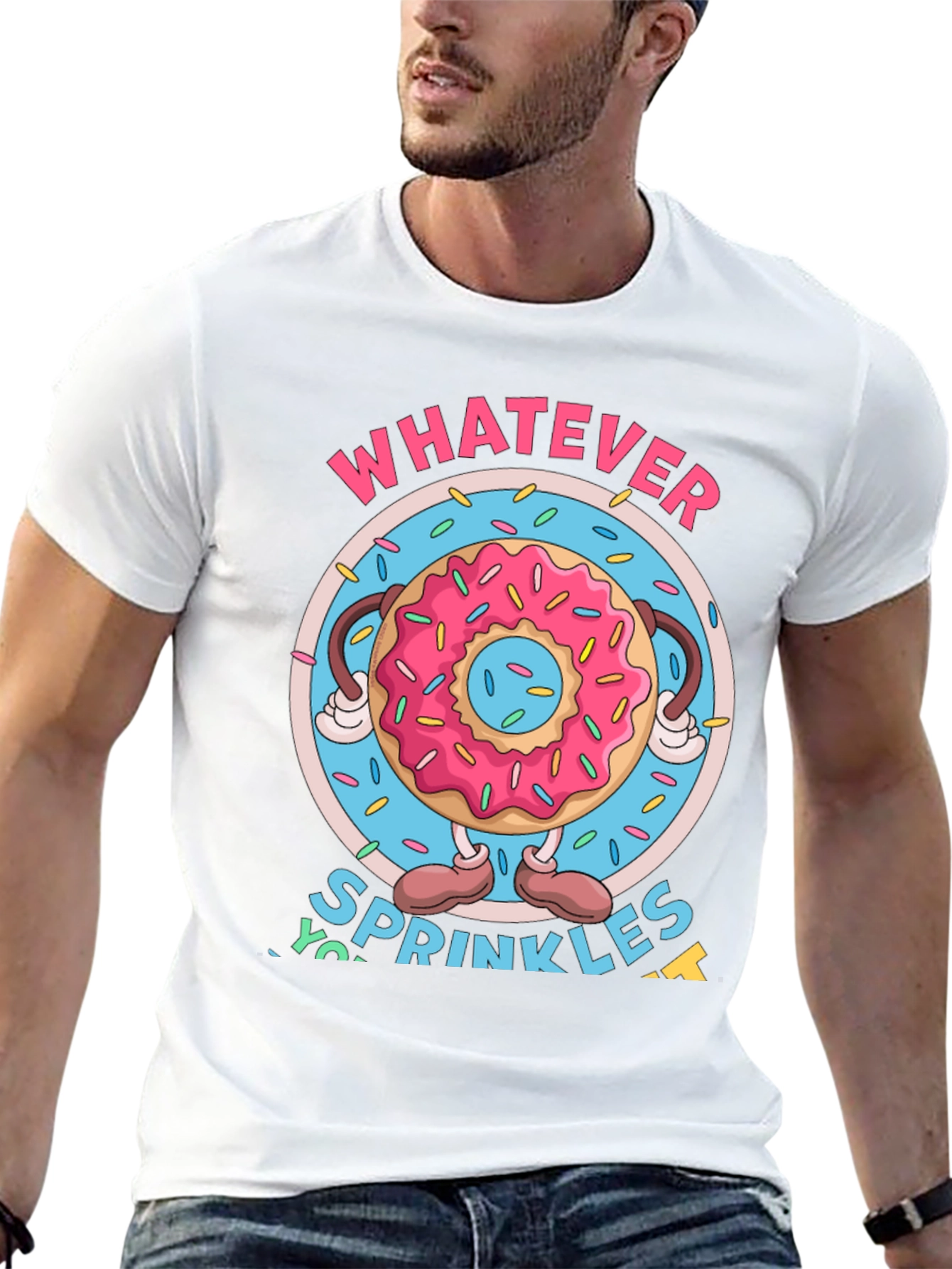 Funny Donut Sprinkles Graphic T-Shirt