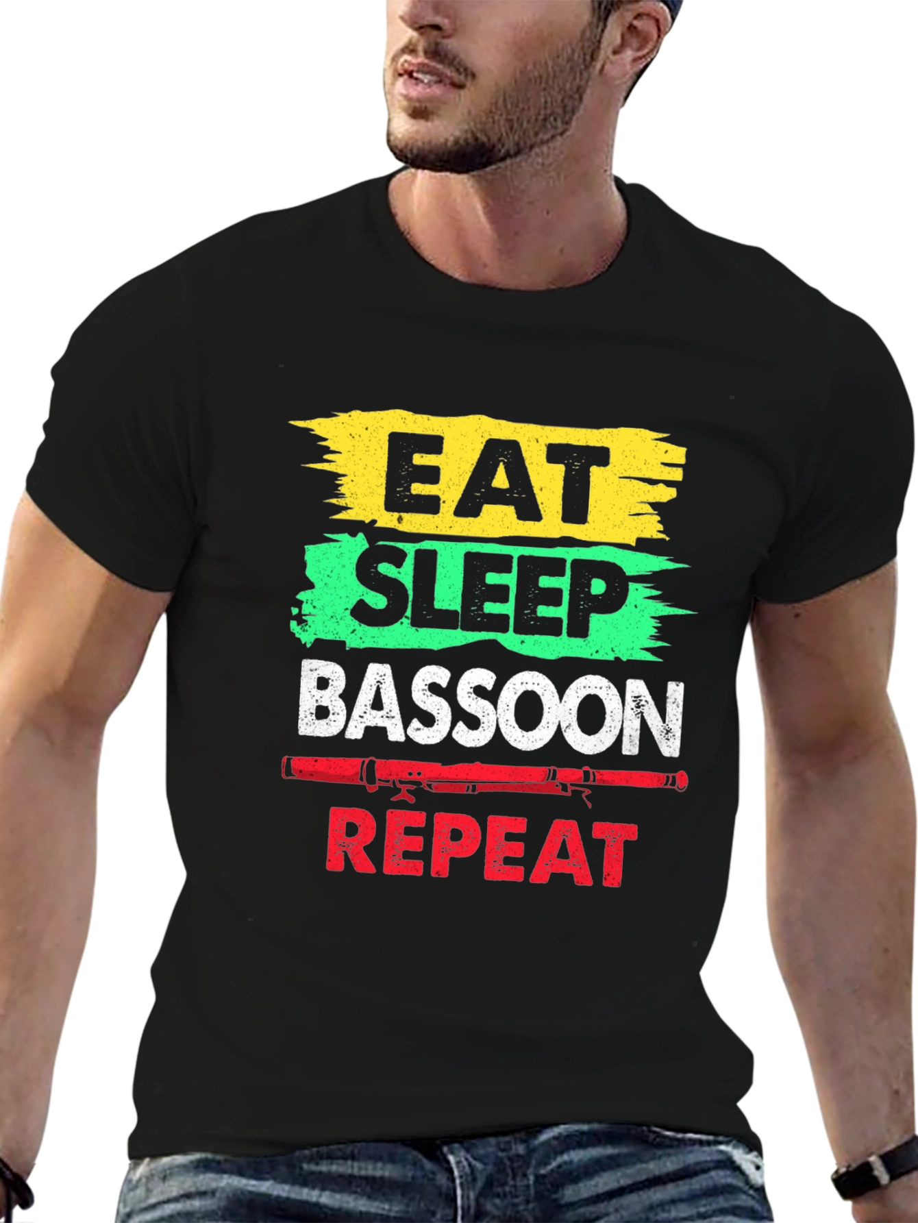 Eat Sleep Bassoon Repeat Graphic T-Shirt