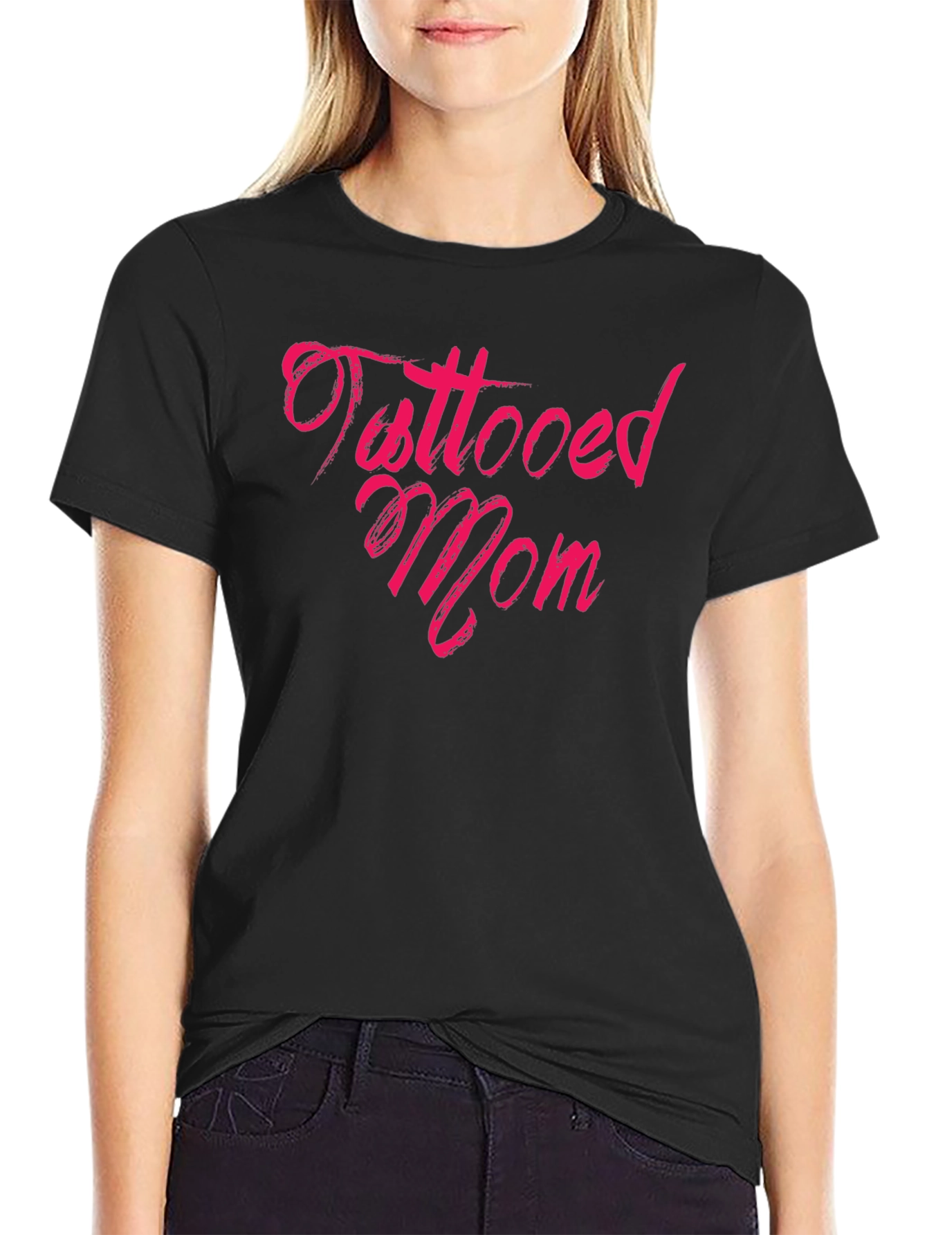 Tattooed Mom Graphic Tee - Black