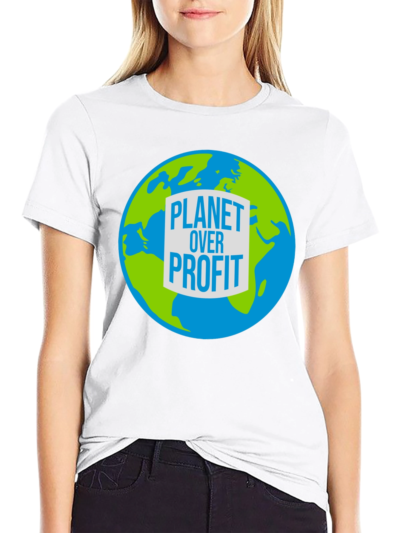 Planet Over Profit Graphic Tee - Eco-Friendly Design