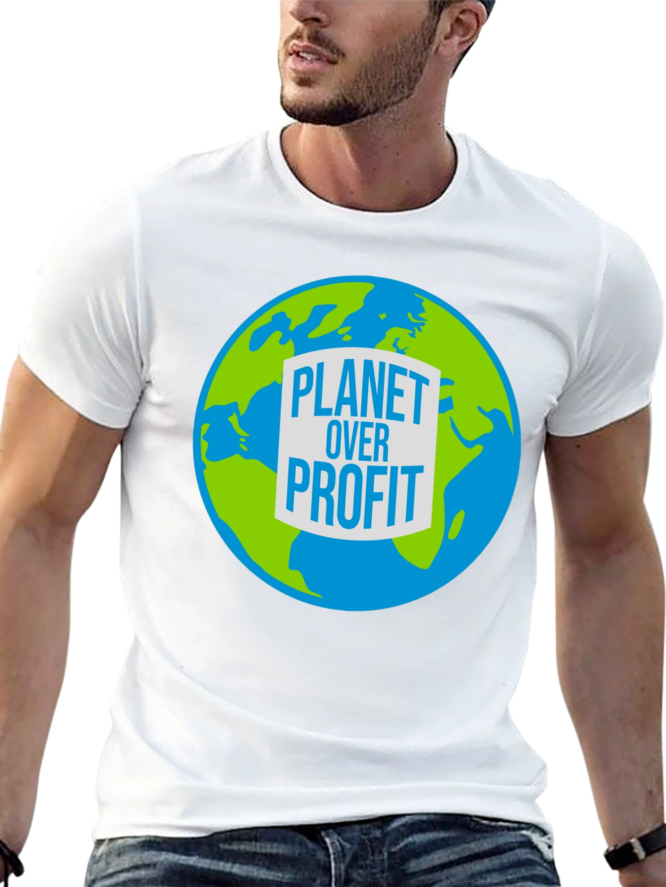 Planet Over Profit Graphic Tee - Eco-Friendly Design