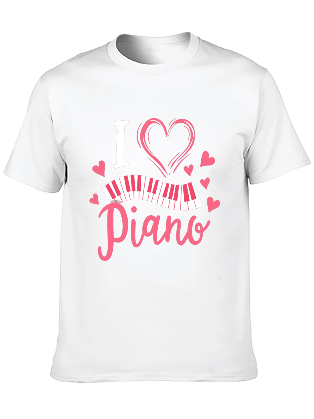 I Heart Piano Black T-Shirt