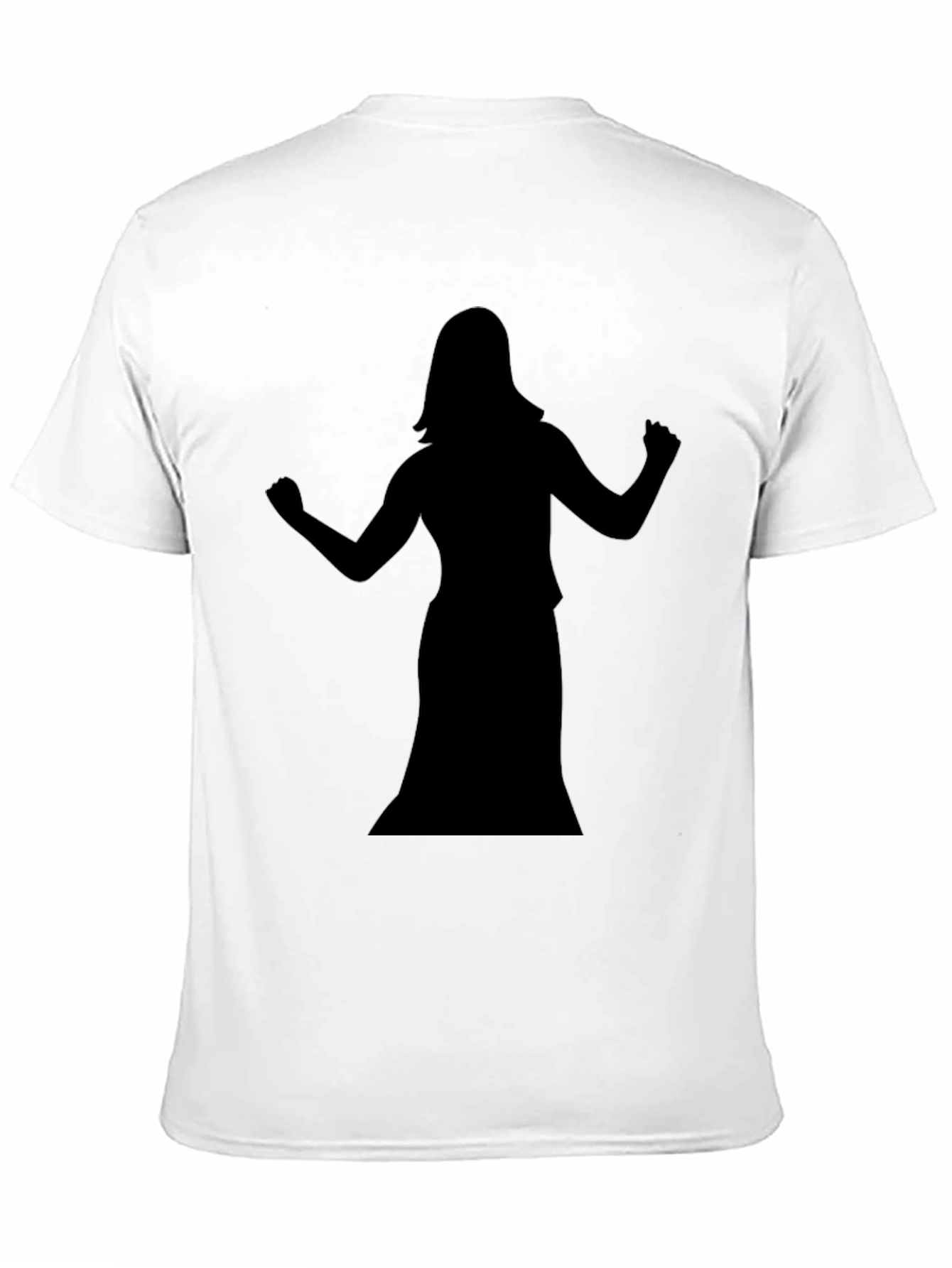 Black T-Shirt with Dancer Silhouette Graphic