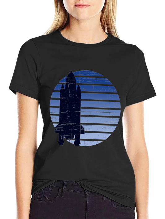 Rocket Graphic T-Shirt - Retro Space Design