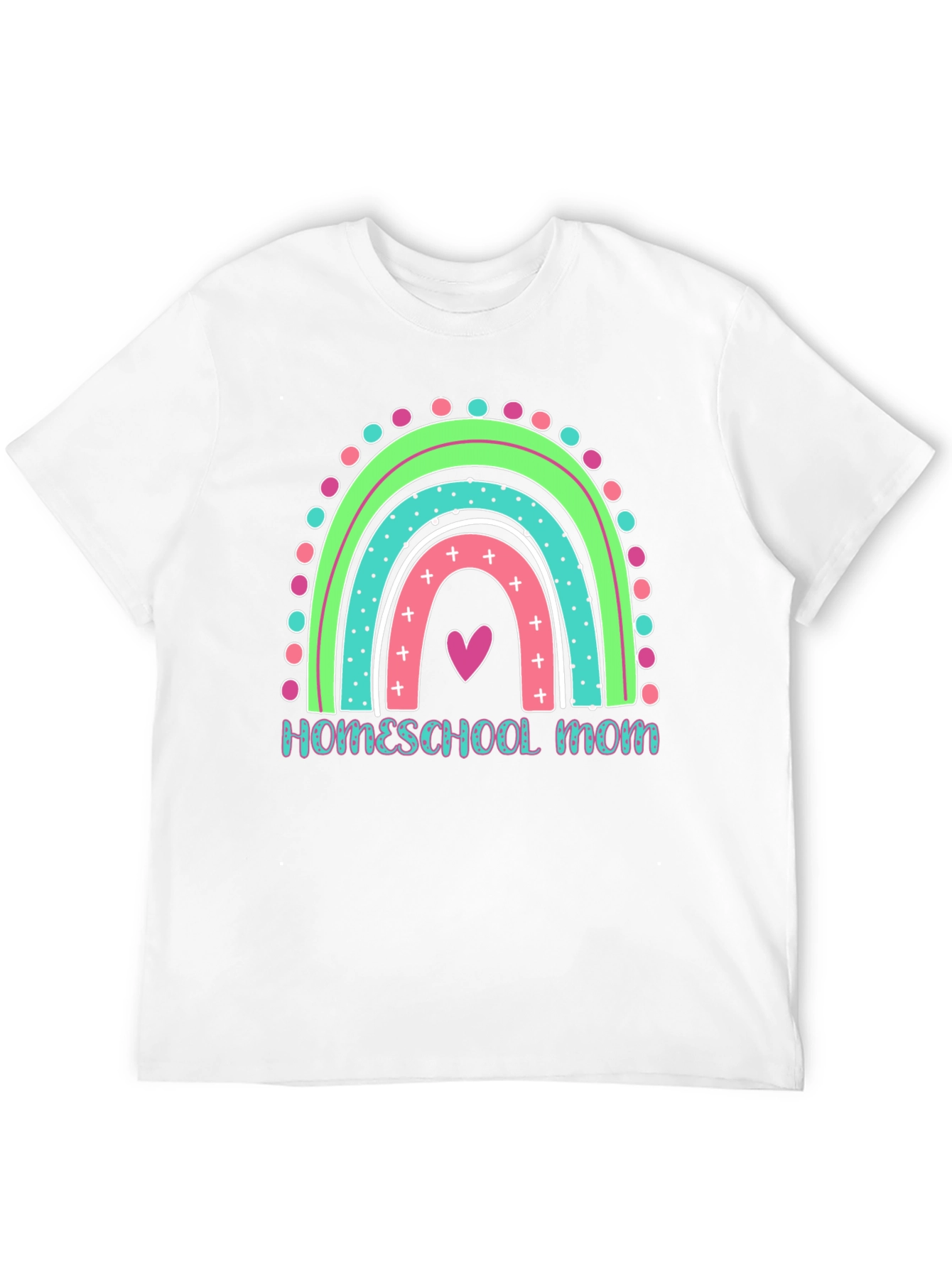 Homeschool Mom Rainbow Graphic Tee