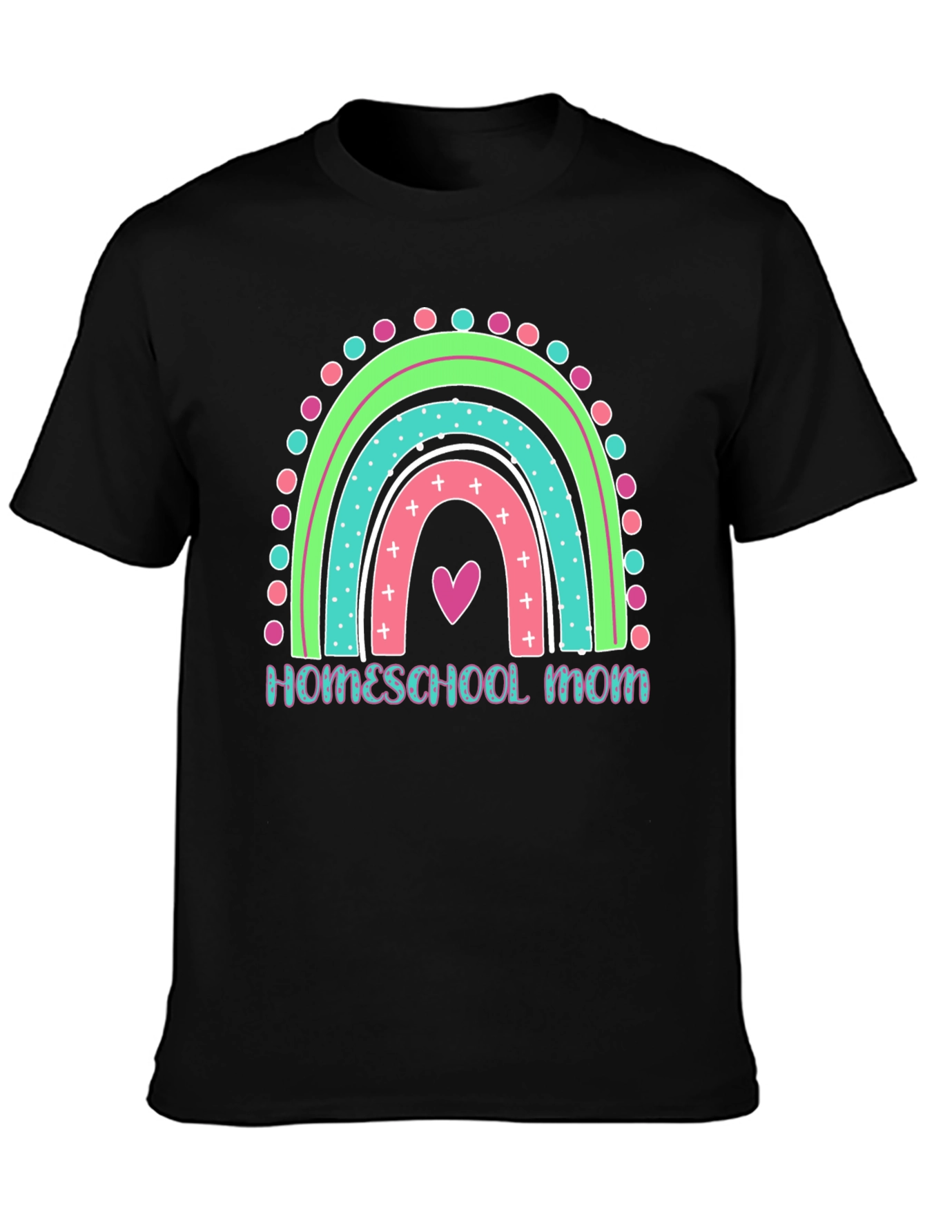 Homeschool Mom Rainbow Graphic Tee
