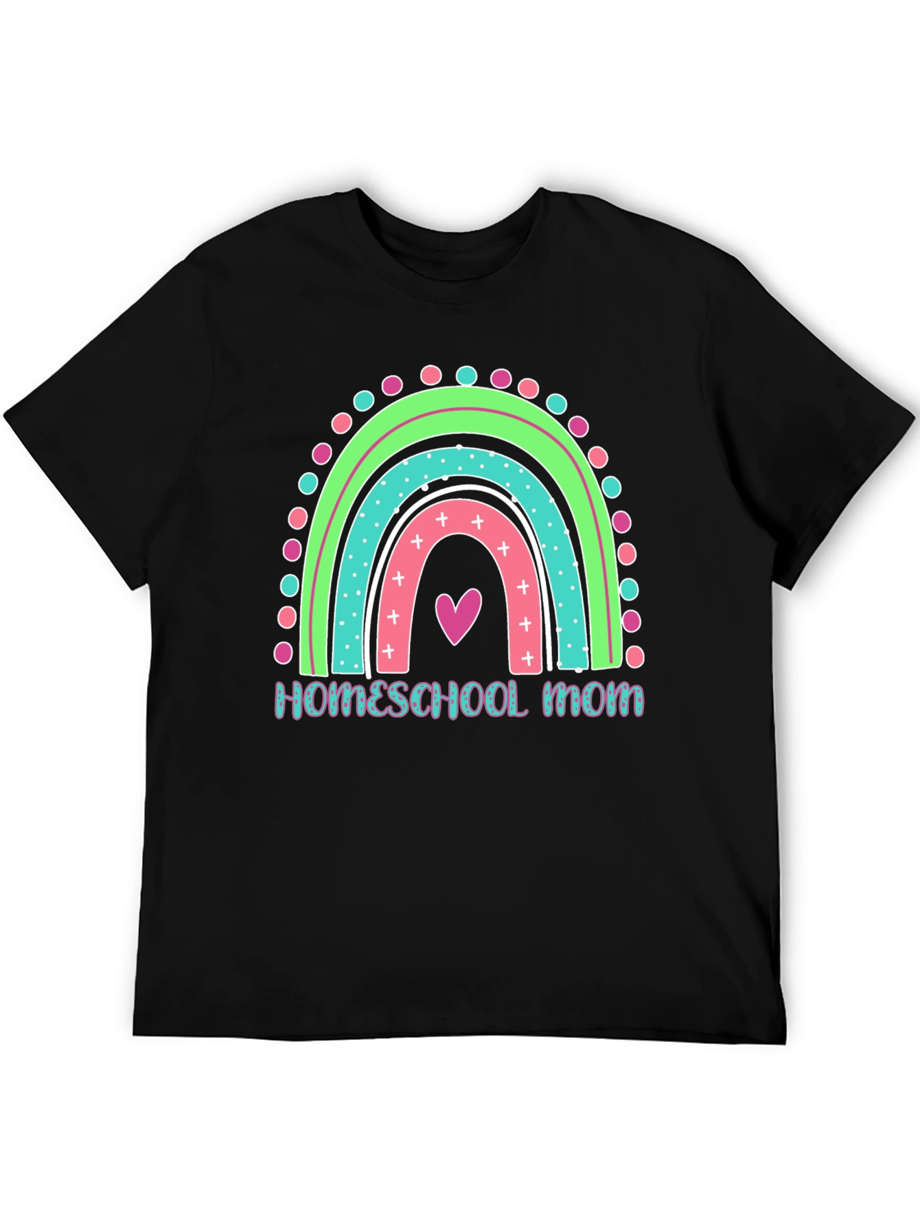 Homeschool Mom Rainbow Graphic Tee