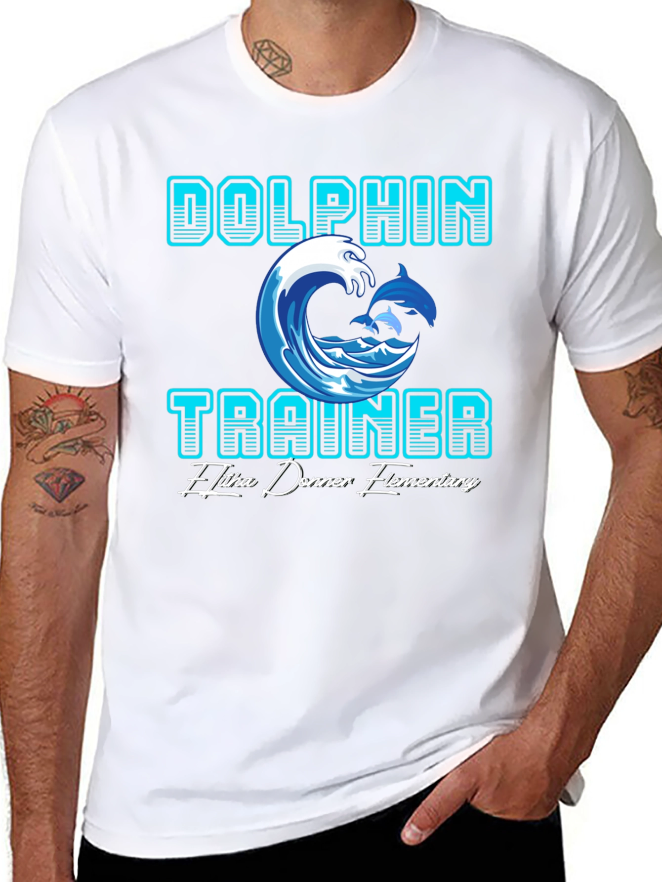 Dolphin Trainer T-Shirt - Elitha Donner Elementary School