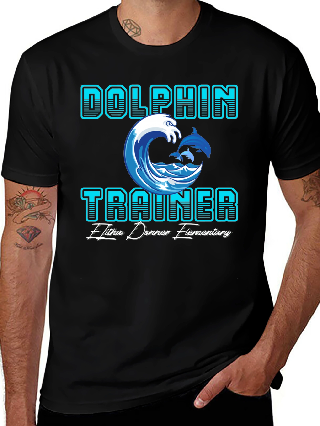 Dolphin Trainer T-Shirt - Elitha Donner Elementary School