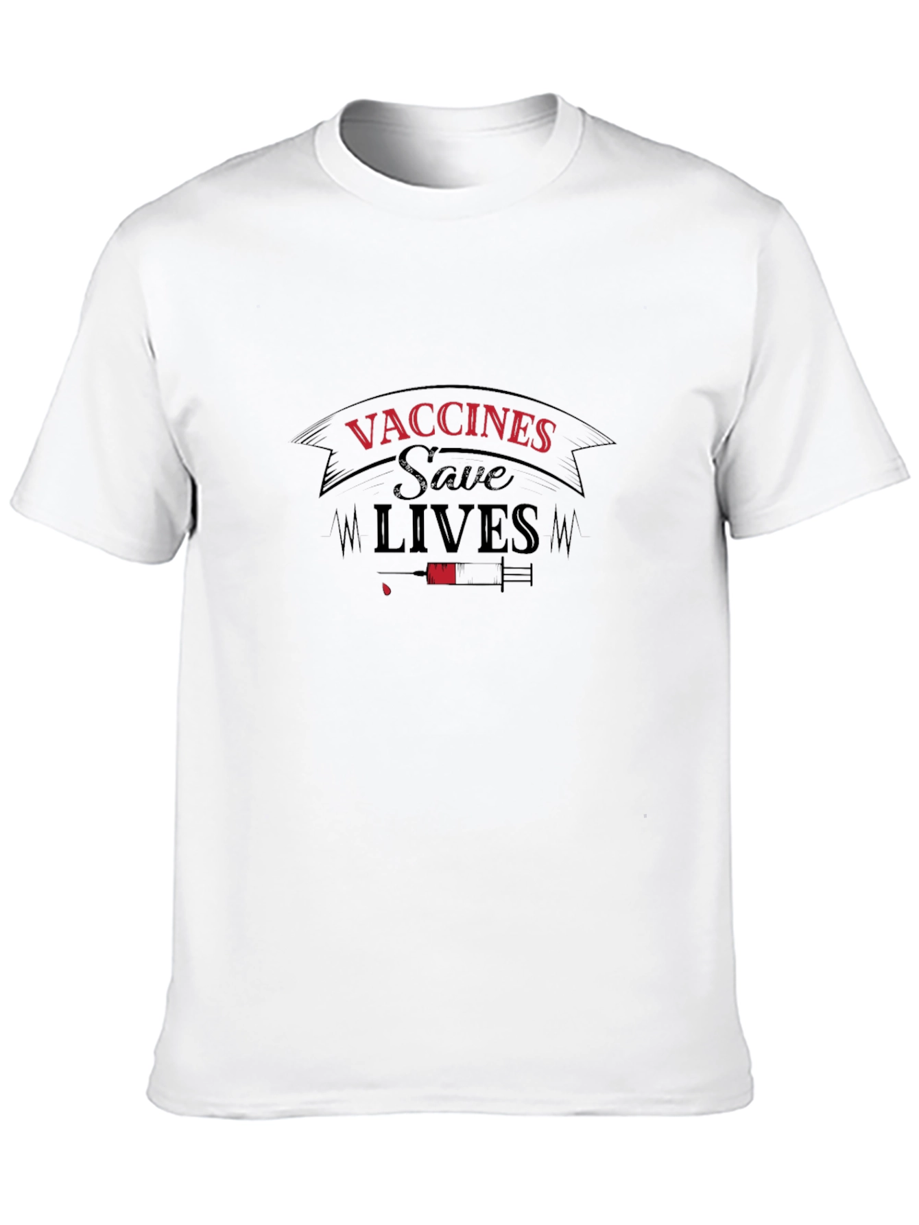 Vaccines Save Lives Black T-Shirt