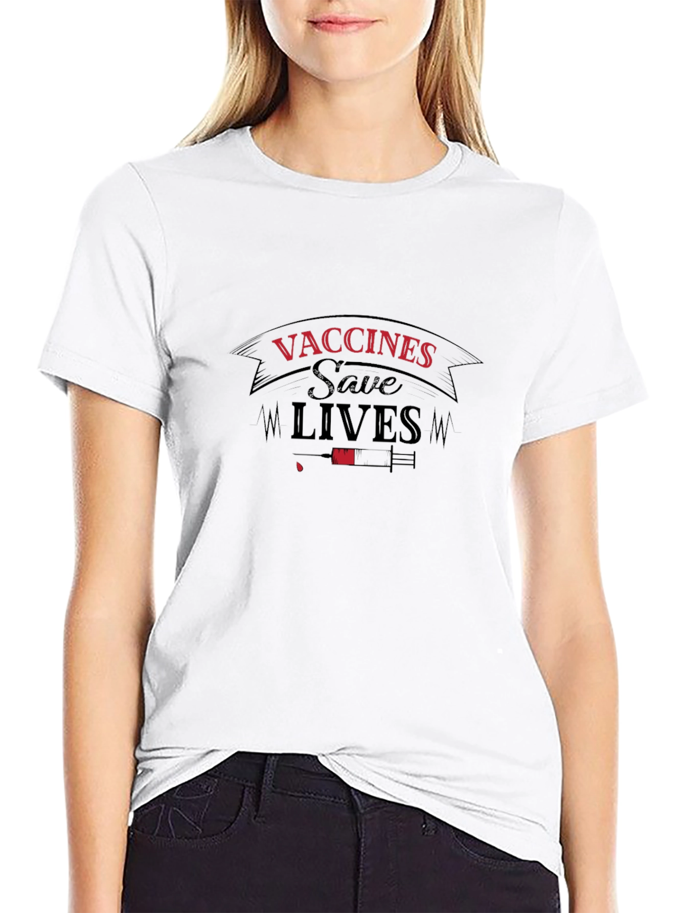 Vaccines Save Lives Black T-Shirt