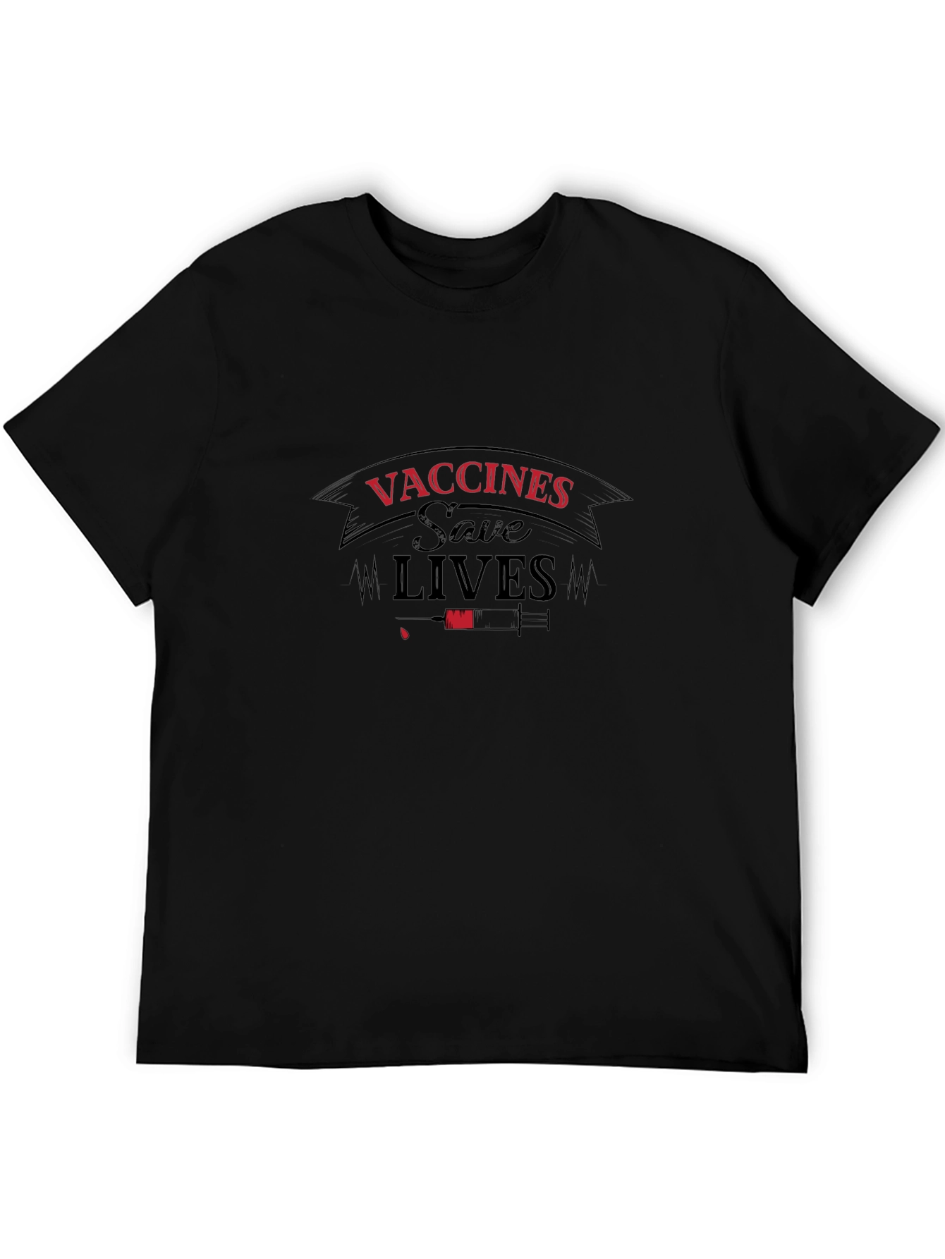 Vaccines Save Lives Black T-Shirt