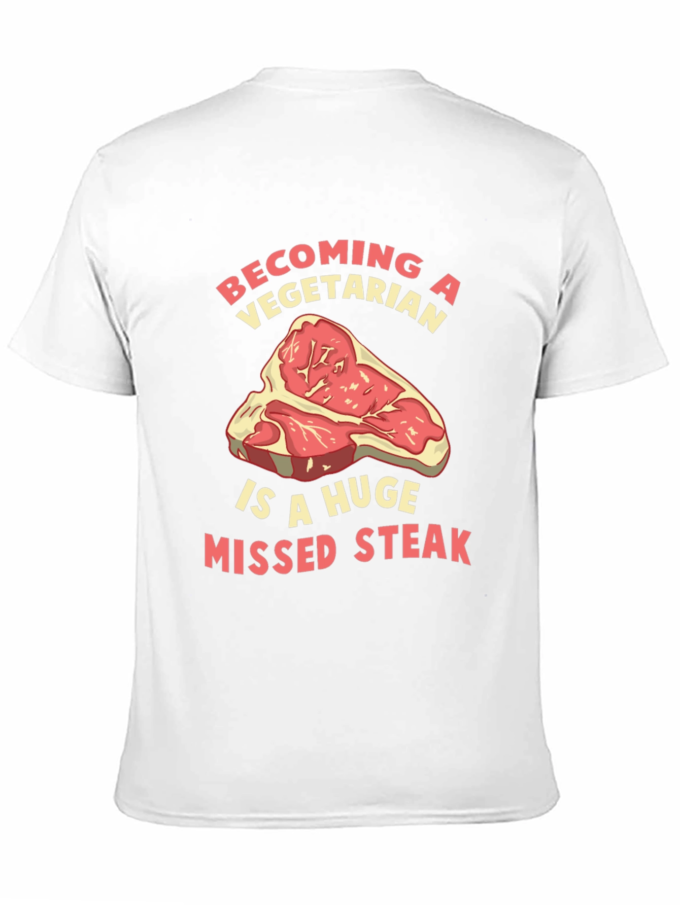 Funny Missed Steak Vegetarian T-Shirt