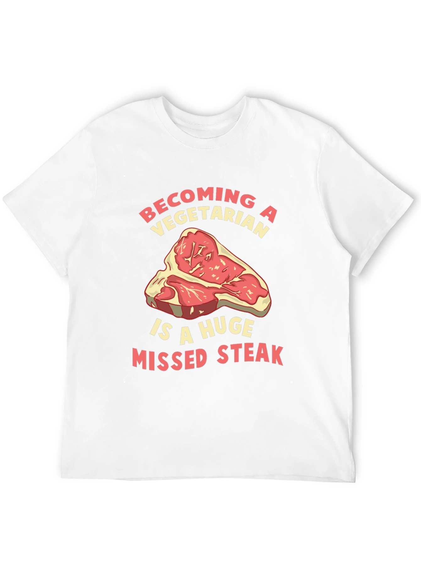 Funny Missed Steak Vegetarian T-Shirt