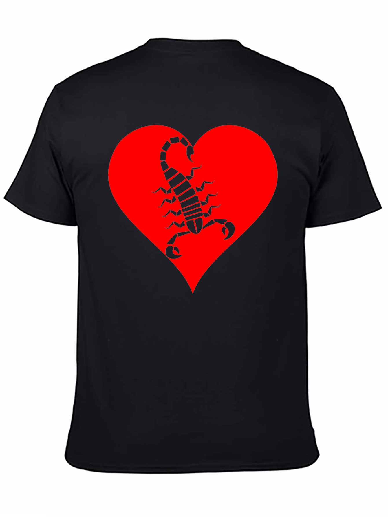 Scorpion Heart Graphic T-Shirt - Black