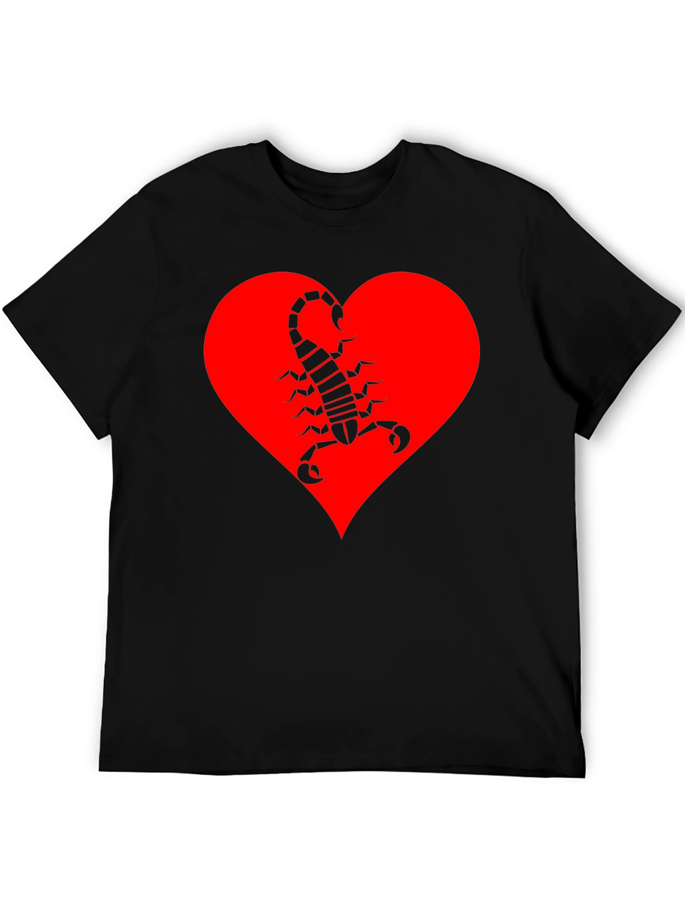 Scorpion Heart Graphic T-Shirt - Black