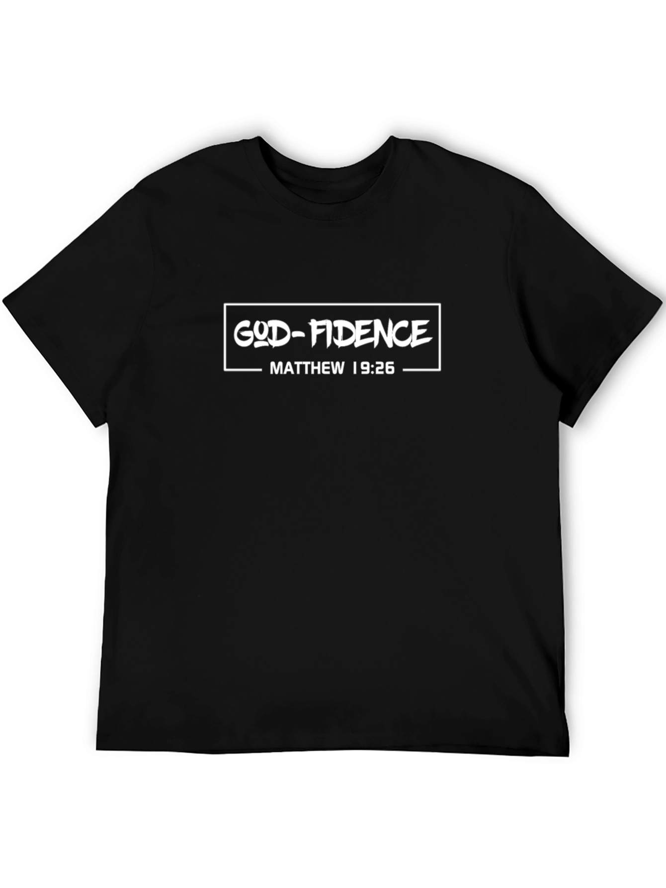 God-Fidence Matthew 19:26 Graphic T-Shirt