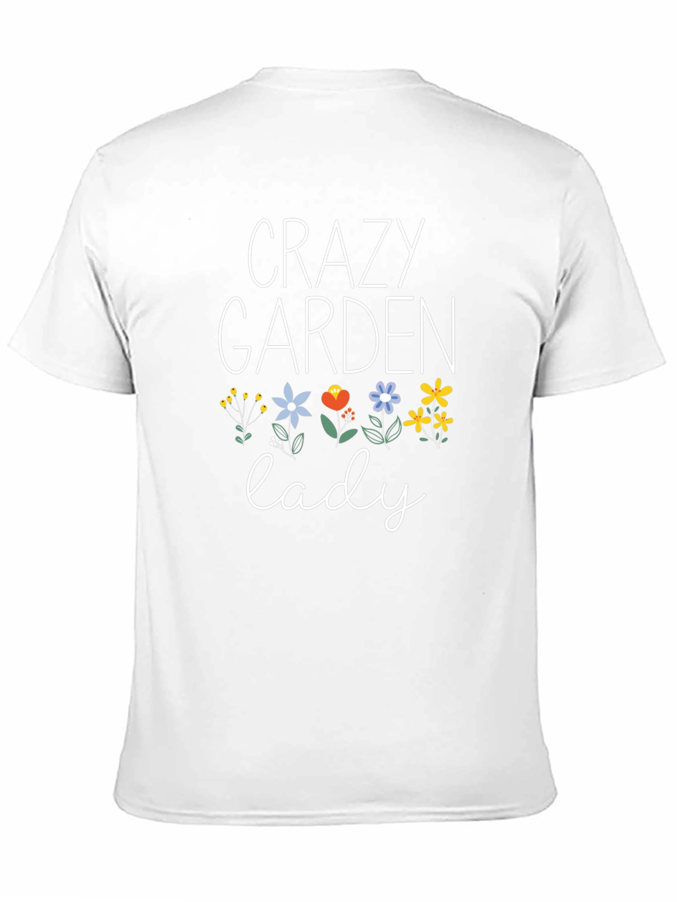 Crazy Garden Lady Floral Graphic T-Shirt