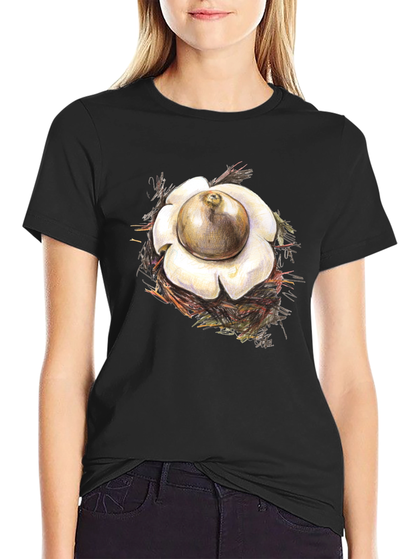 Earthstar Mushroom Graphic Tee - Unique Design